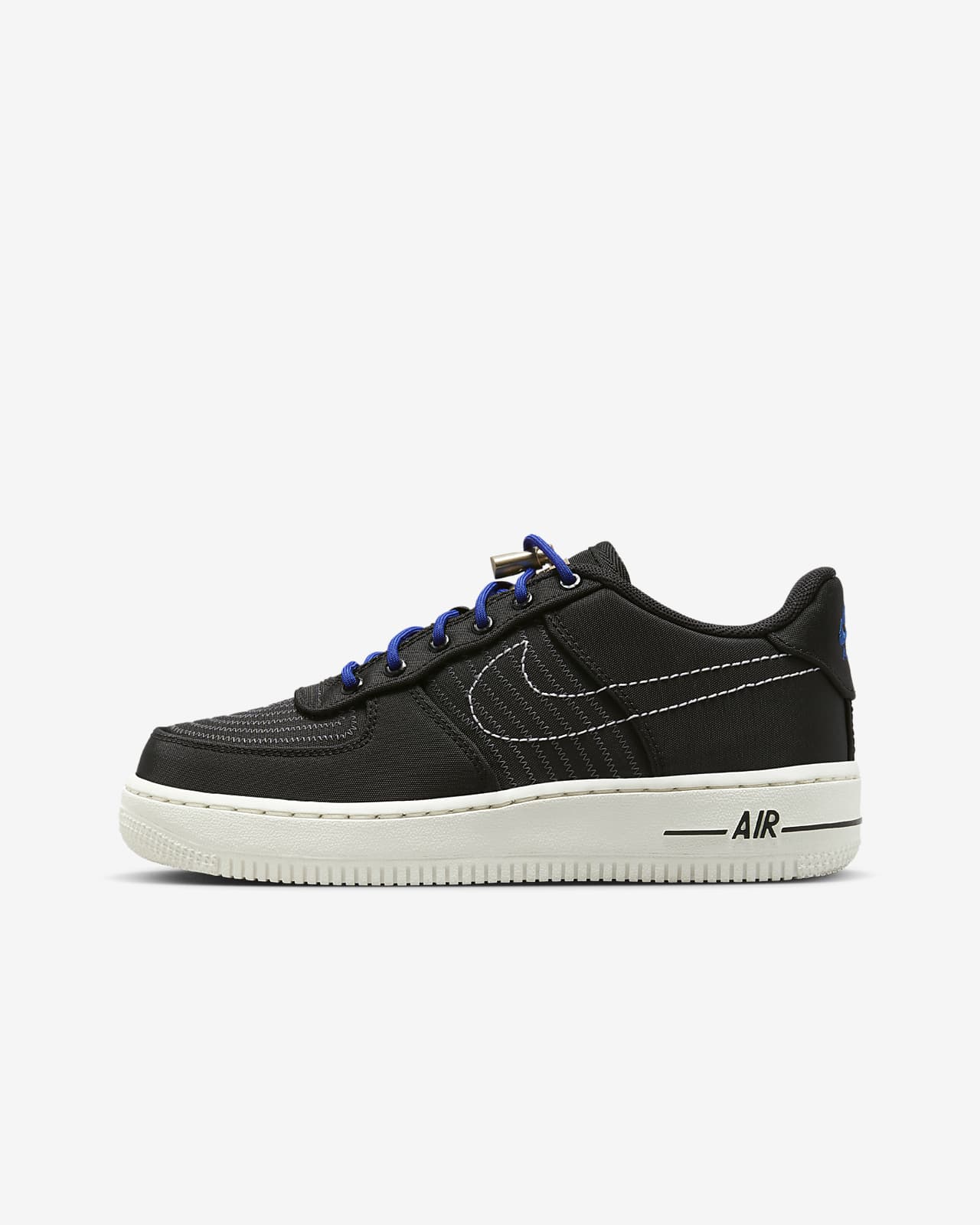 Nike Air Force 1 LV8 3 Big Kids' Shoes in Black, Size: 4.5Y | DV1622-001