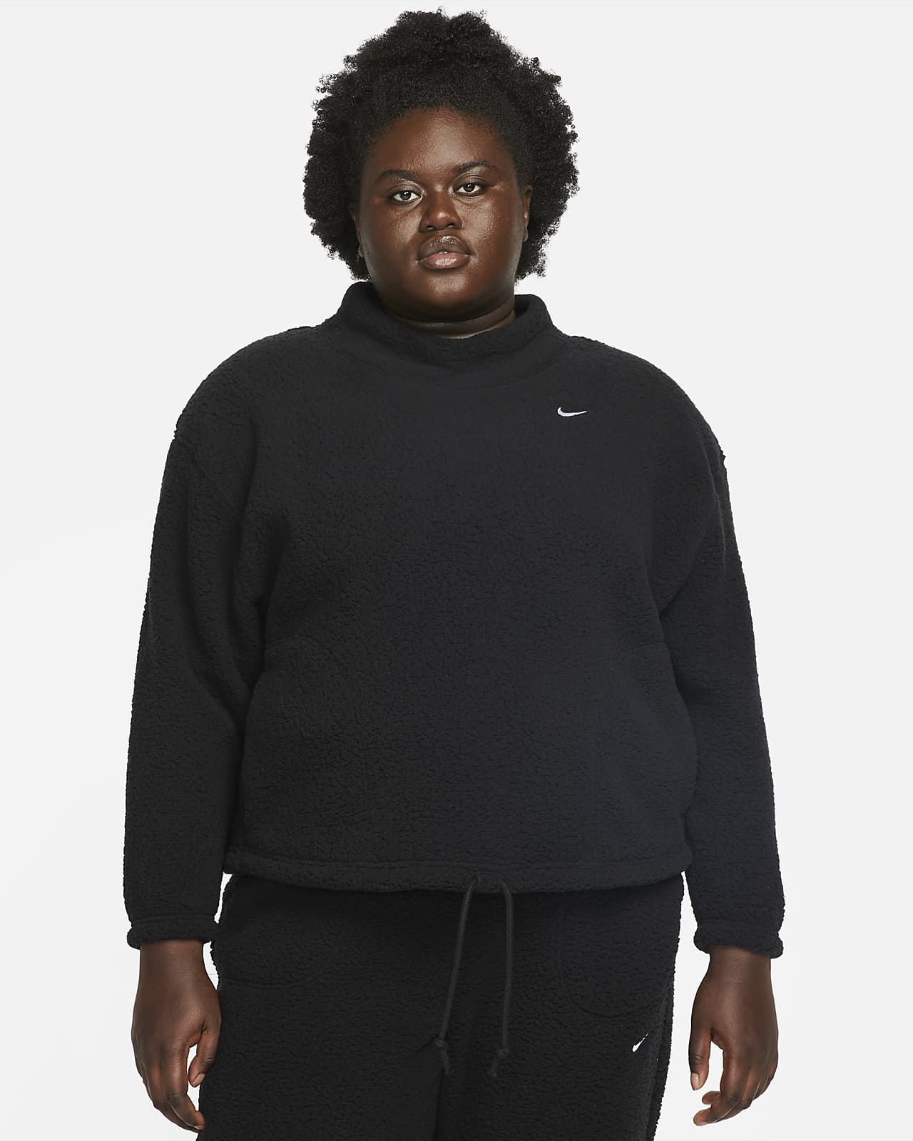 Женская флисовая толстовка для тренинга Nike Therma-FIT (большие размеры)