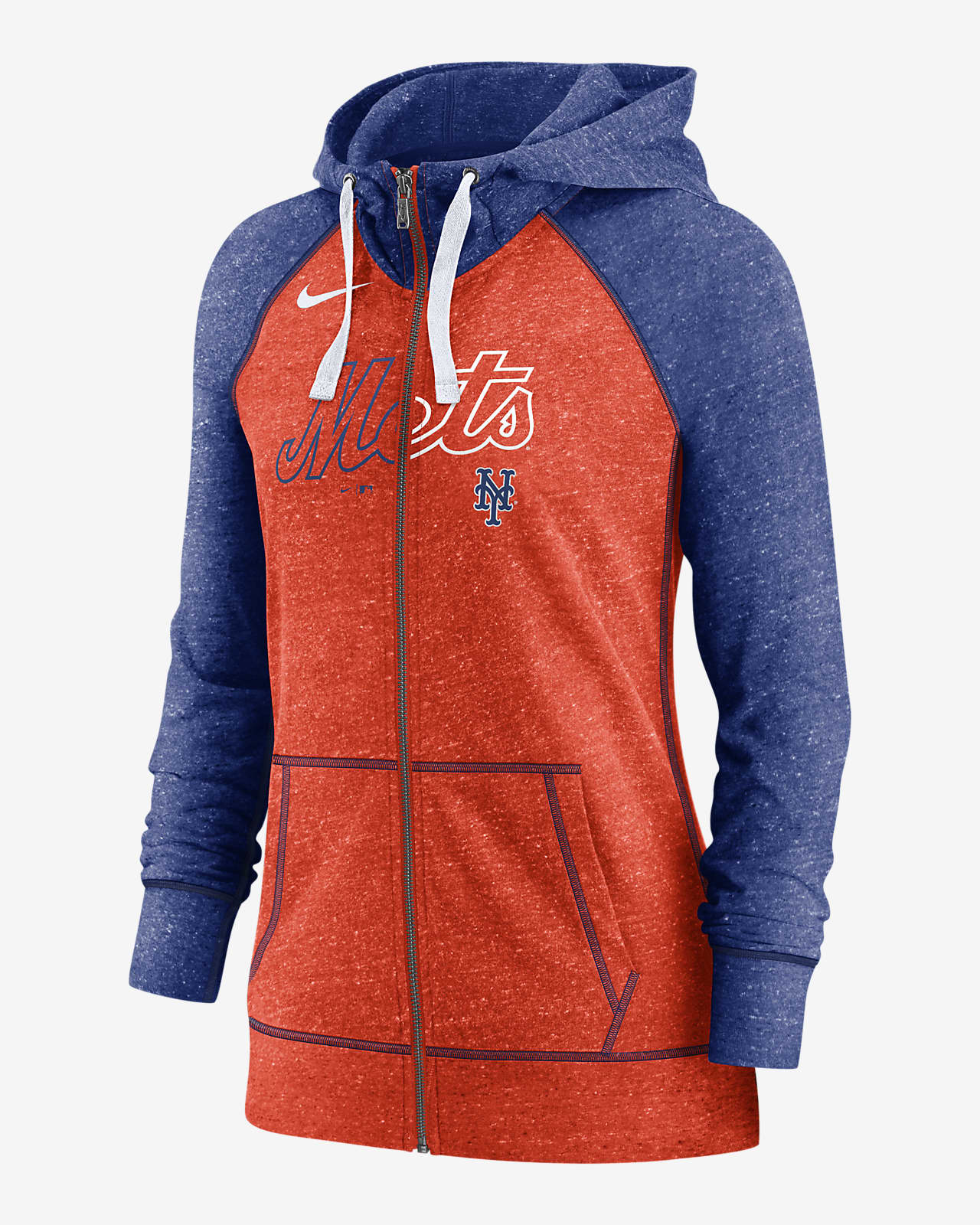 Sudadera con gorro de cierre completo para mujer Nike Split Wordmark  Vintage (MLB New York Mets). Nike.com