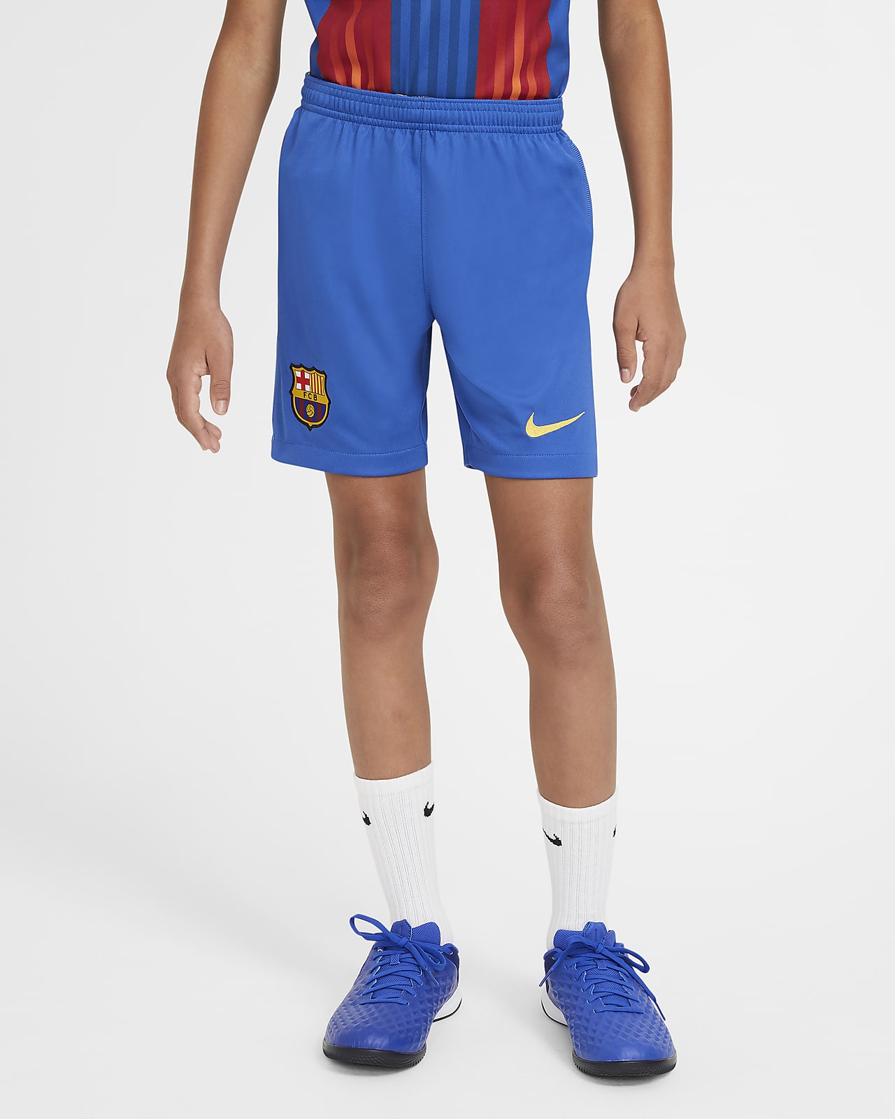 nike blue football shorts