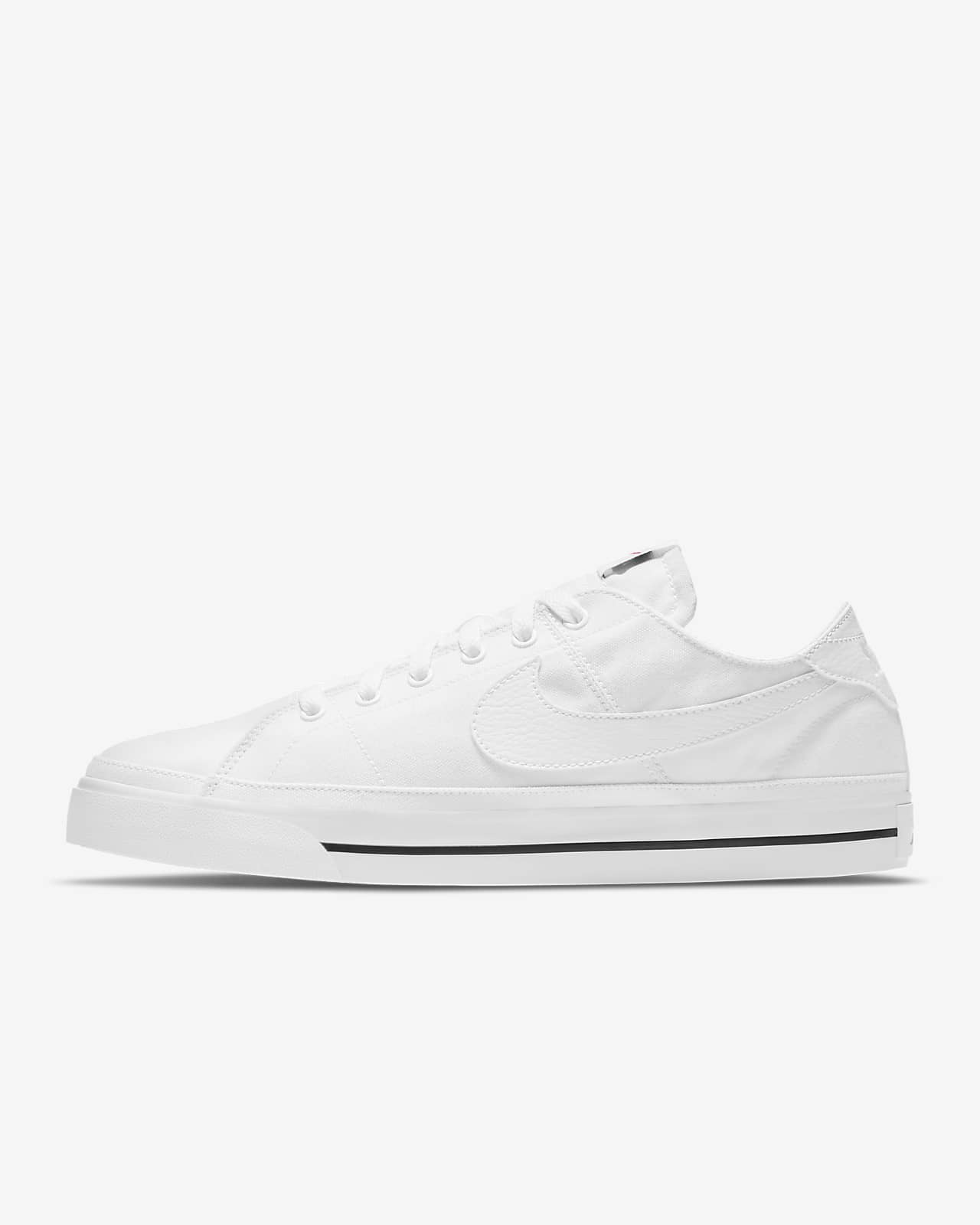 white canvas nike sneakers