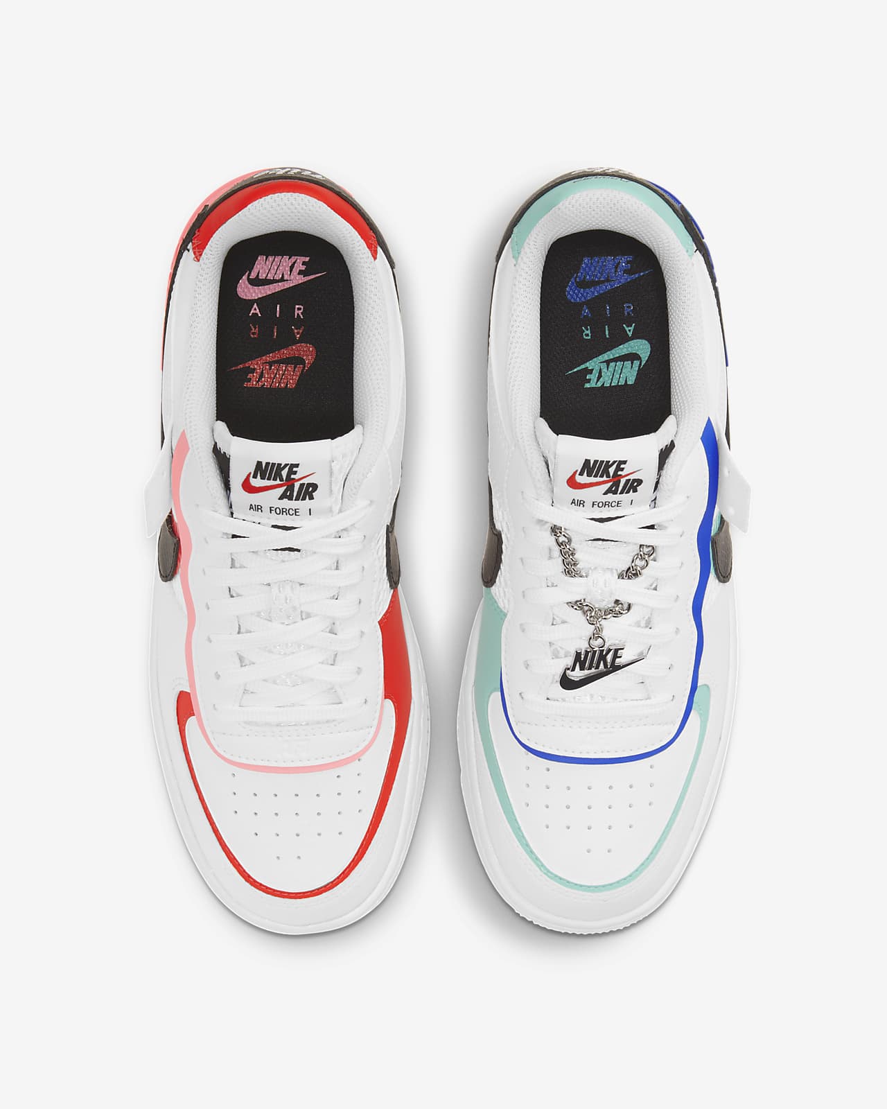 nike air force 1 shadow red and blue