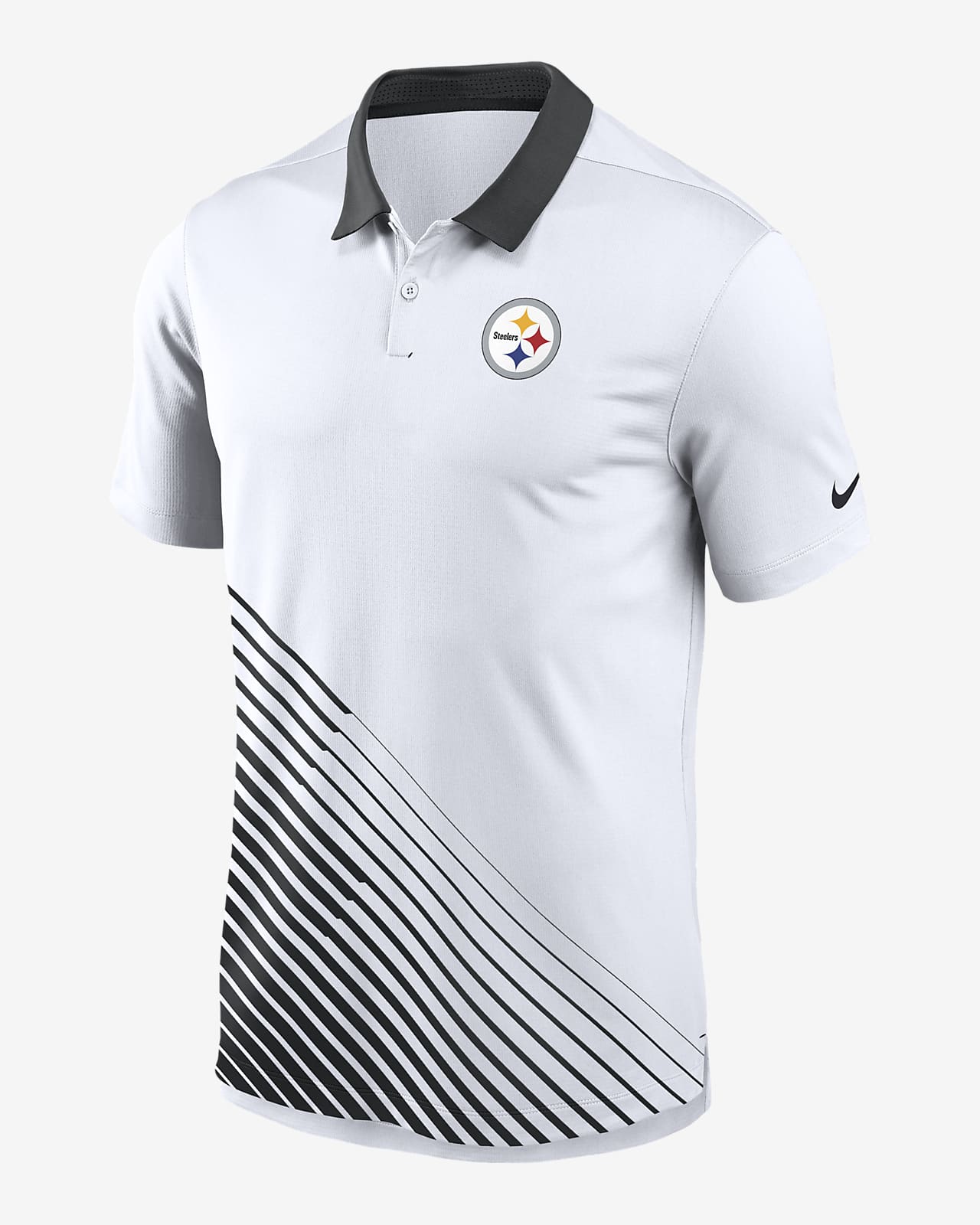 Nike Men's Dri-Fit Yard Line (NFL Pittsburgh Steelers) Polo in White, Size: 2XL | 00HT01RB7L-06S