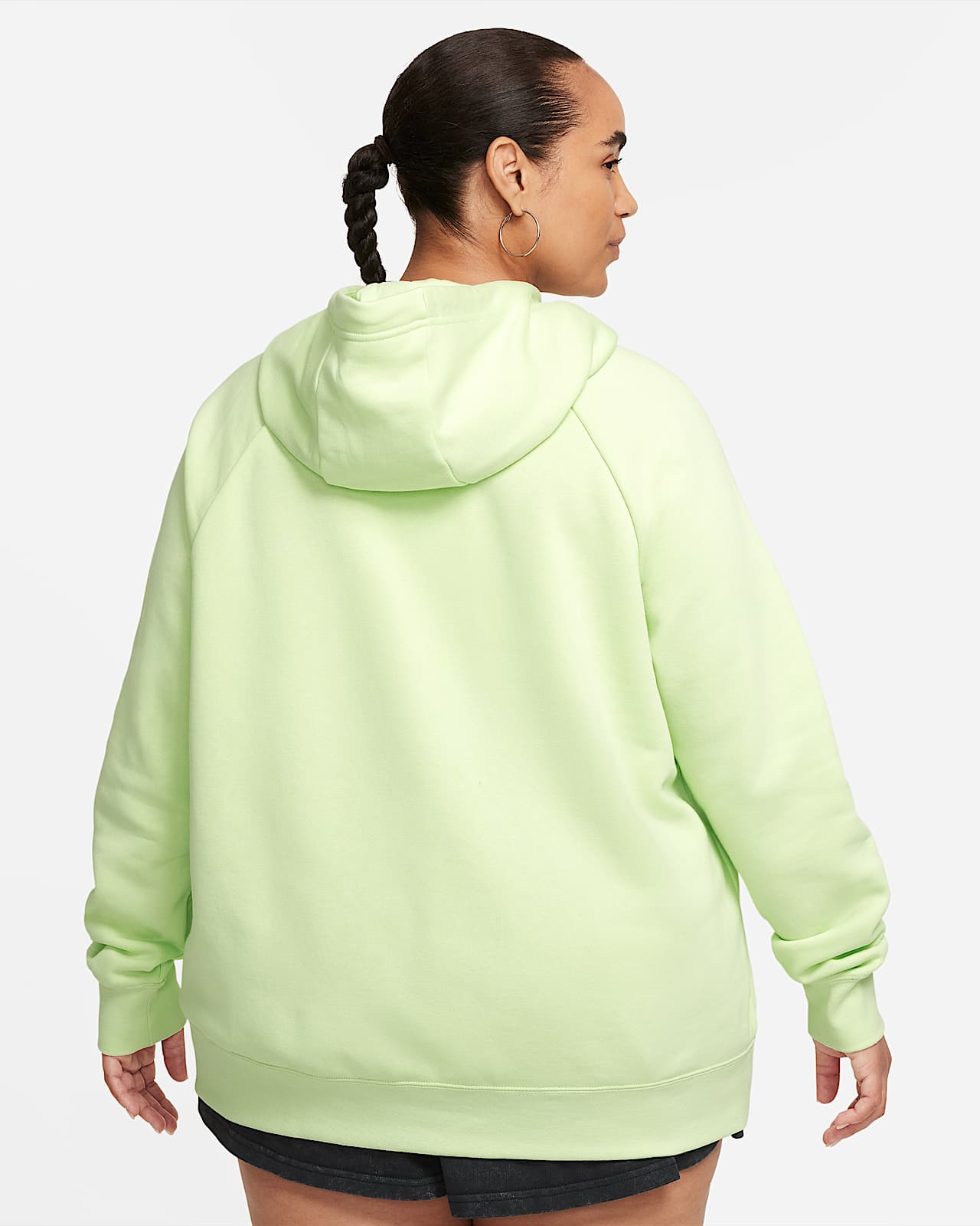 Sudadera con capucha sin cierre de tejido Fleece para mujer Nike Sportswear  Essential (talla grande). Nike.com