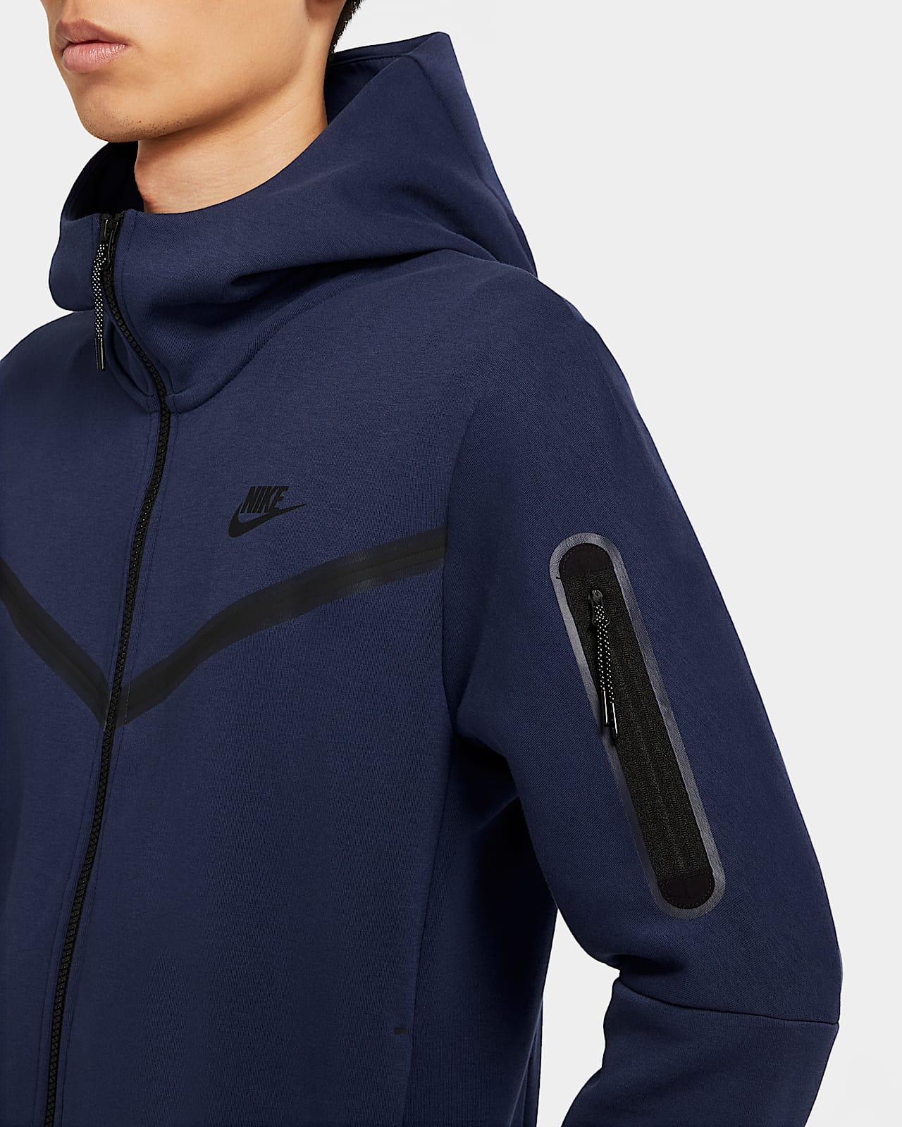 Ανδρική μπλούζα με κουκούλα και φερμουάρ Nike Sportswear Tech Fleece