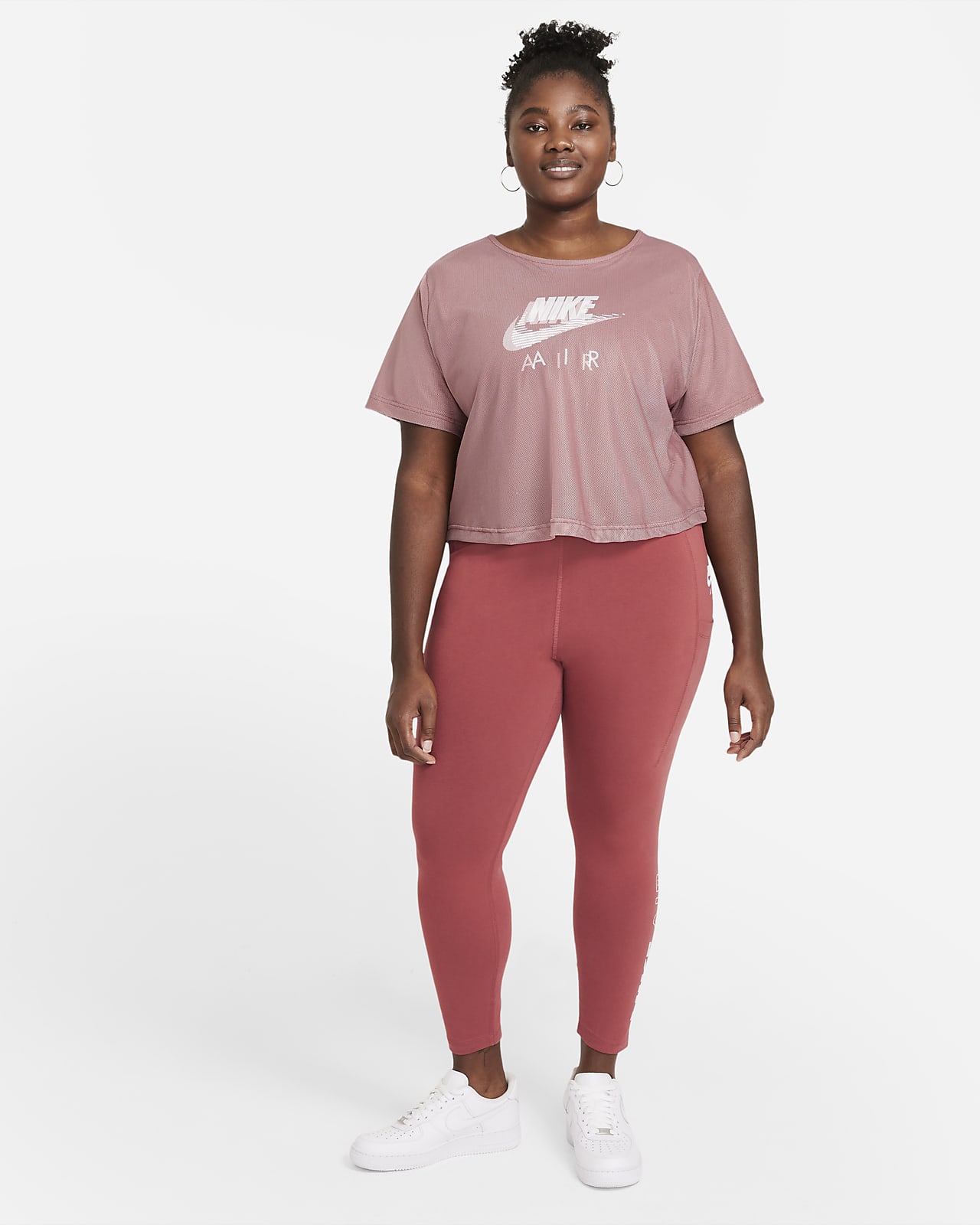 plus size nike sportswear metallic leggings