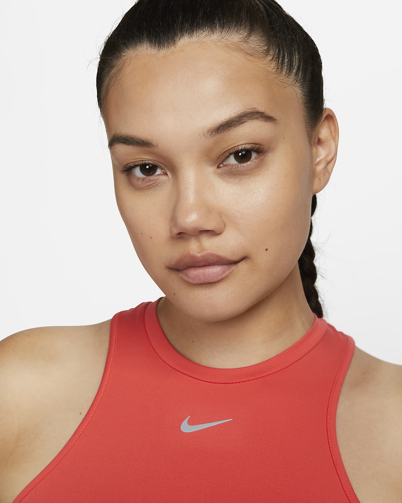 Nike Dri-FIT One Women's Tennis Tank - Fireberry/White