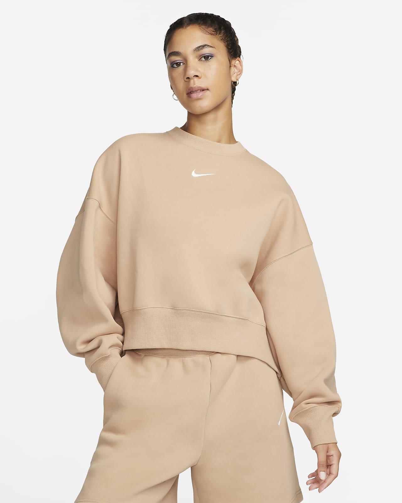 Women's Nike Sportswear Swoosh Life Phoenix Fleece Oversized Crewneck  Sweatshirt