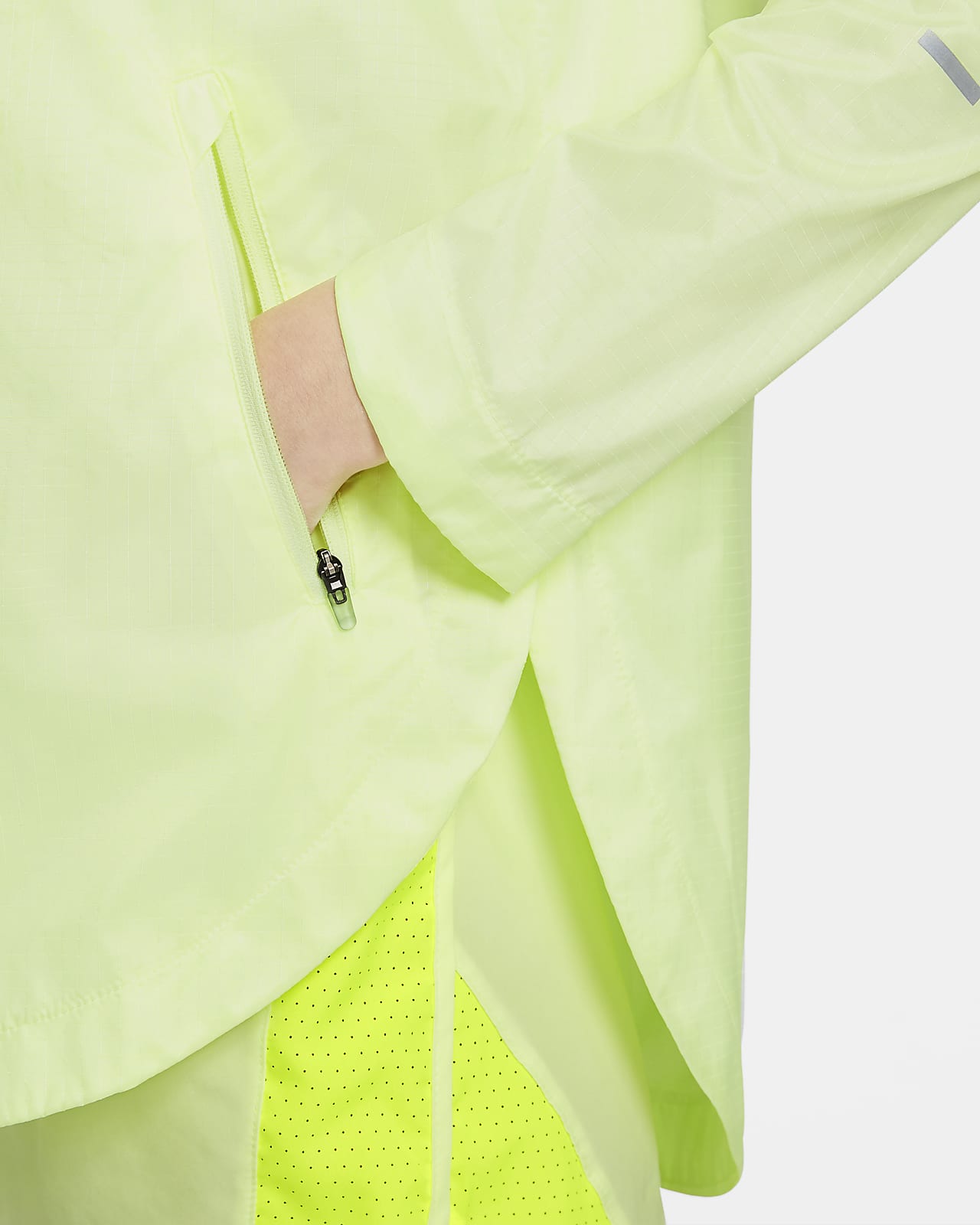 nike running air pack essentials jacket in volt