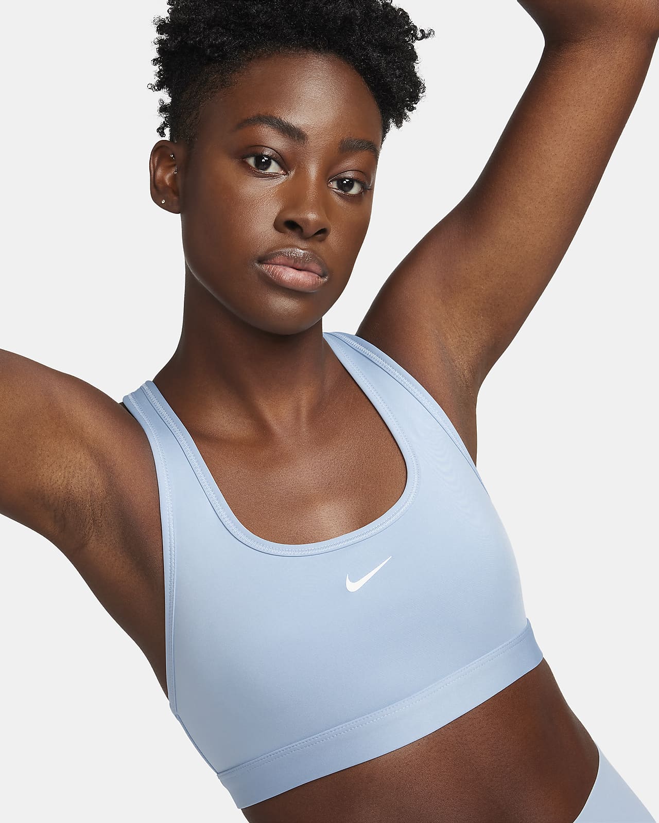 Nike Swoosh Light Support párnázás nélküli női sportmelltartó