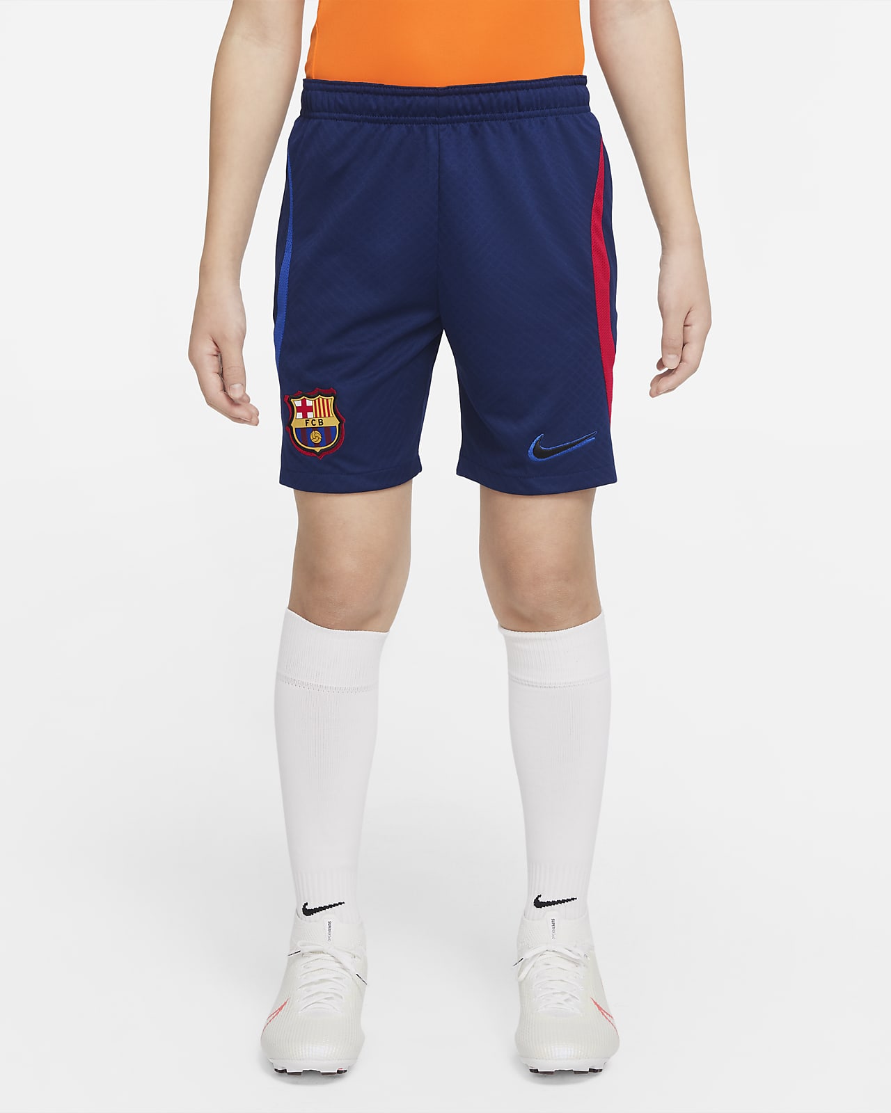 Spodenki piłkarskie dla dużych dzieci FC Barcelona Strike Nike Dri-FIT