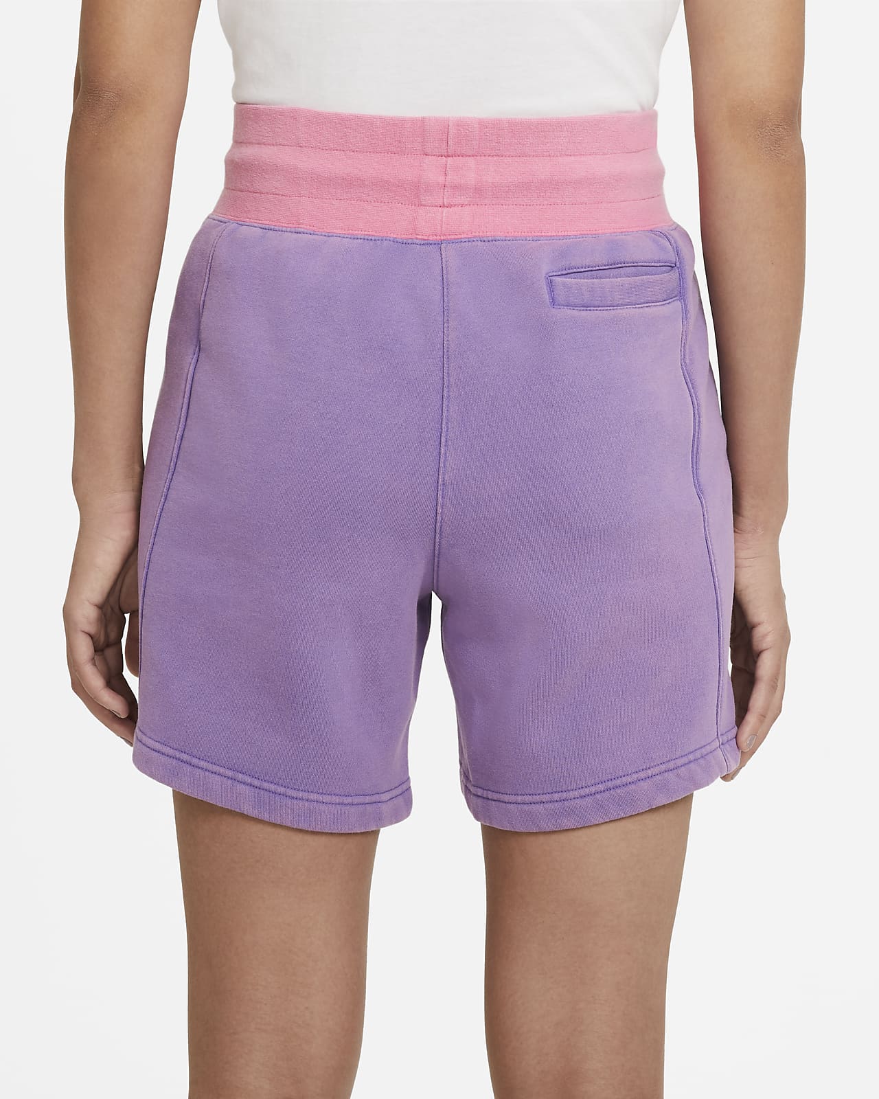 purple nike shorts fleece