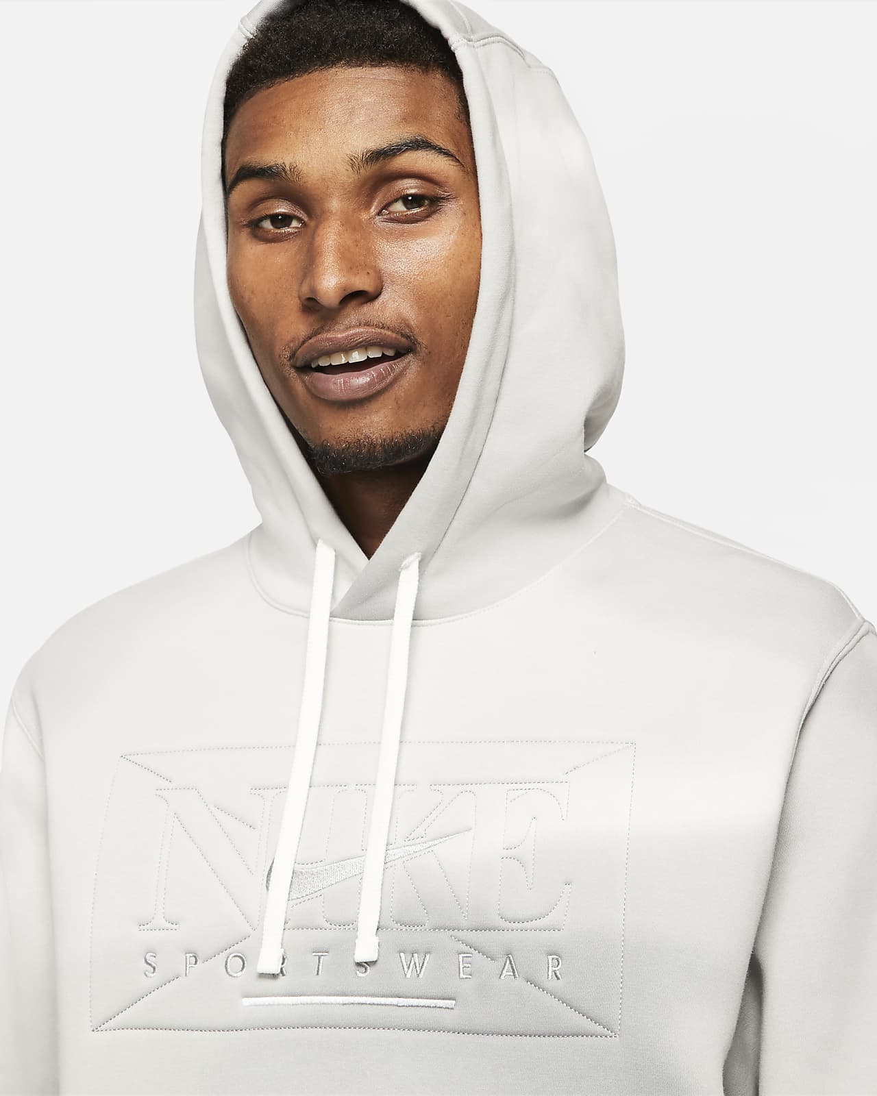 nike sportswear club men's printed pullover hoodie
