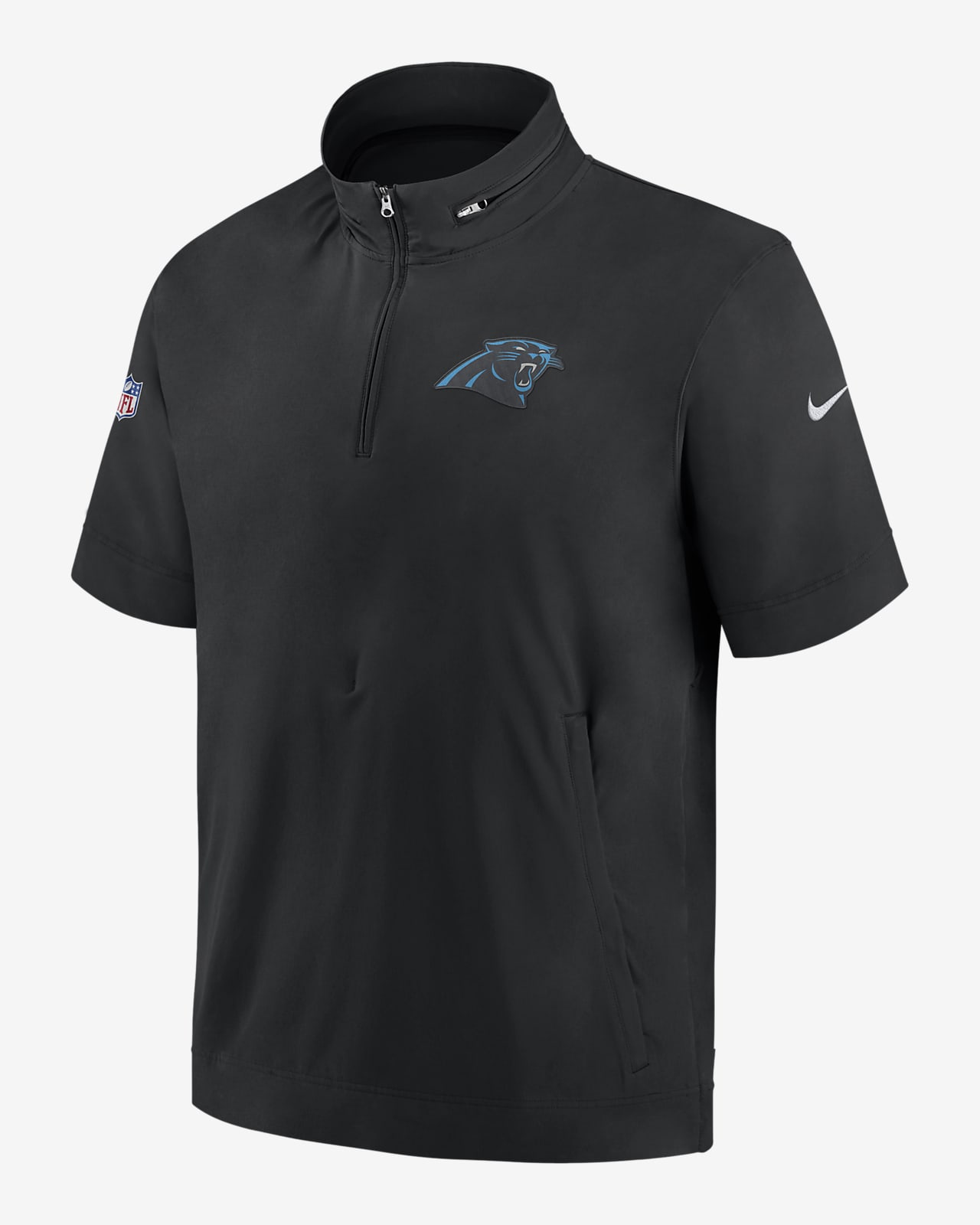 Chamarra de manga corta para hombre Nike Sideline Coach (NFL Carolina Panthers)
