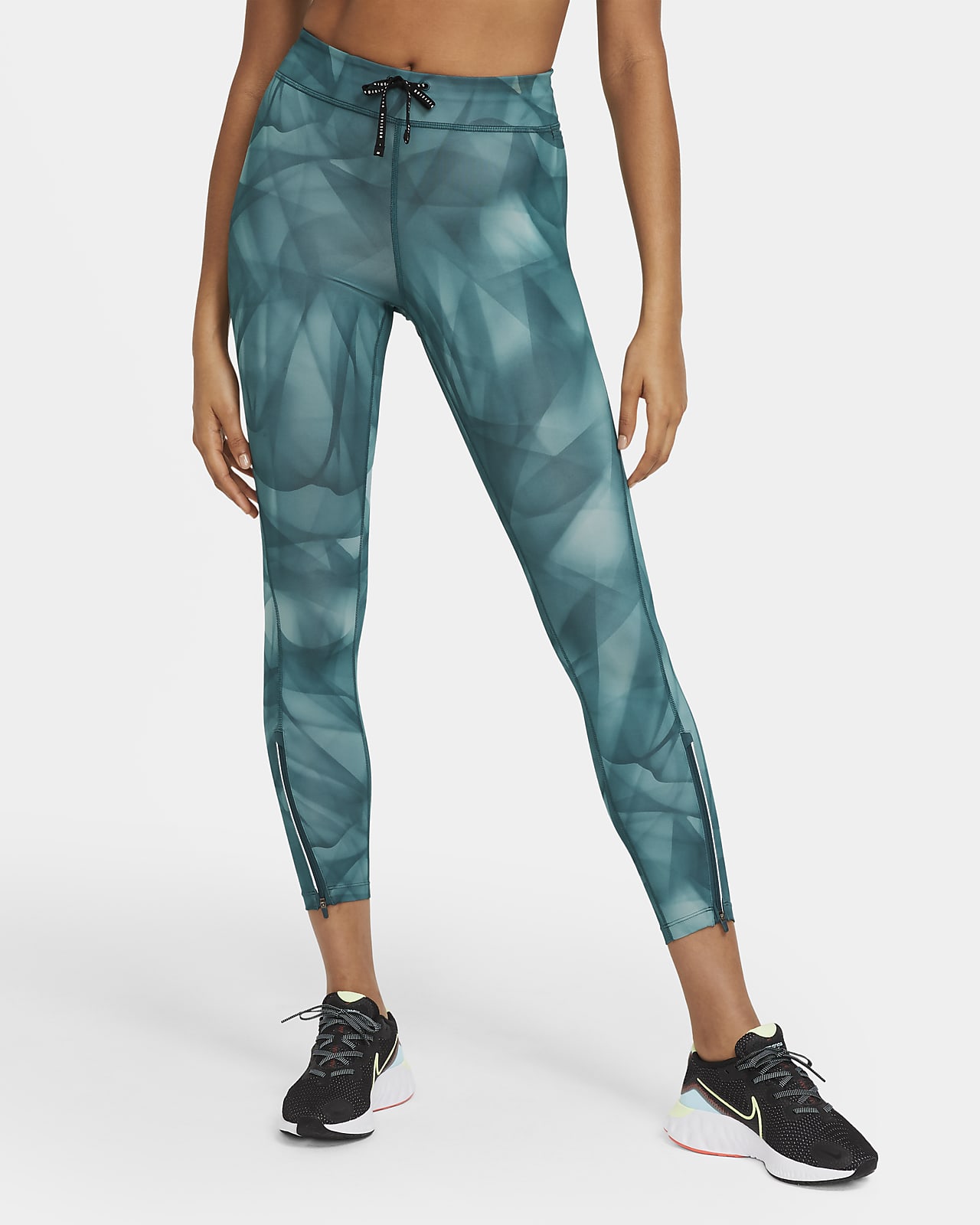 nike run division power speed leggings in grey