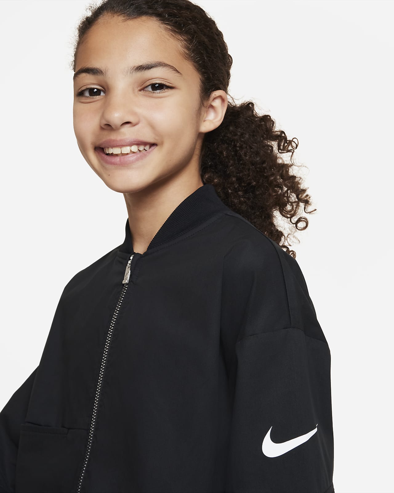 Nike Sportswear Older Kids' (Girls') Woven Bomber Jacket. Nike BG