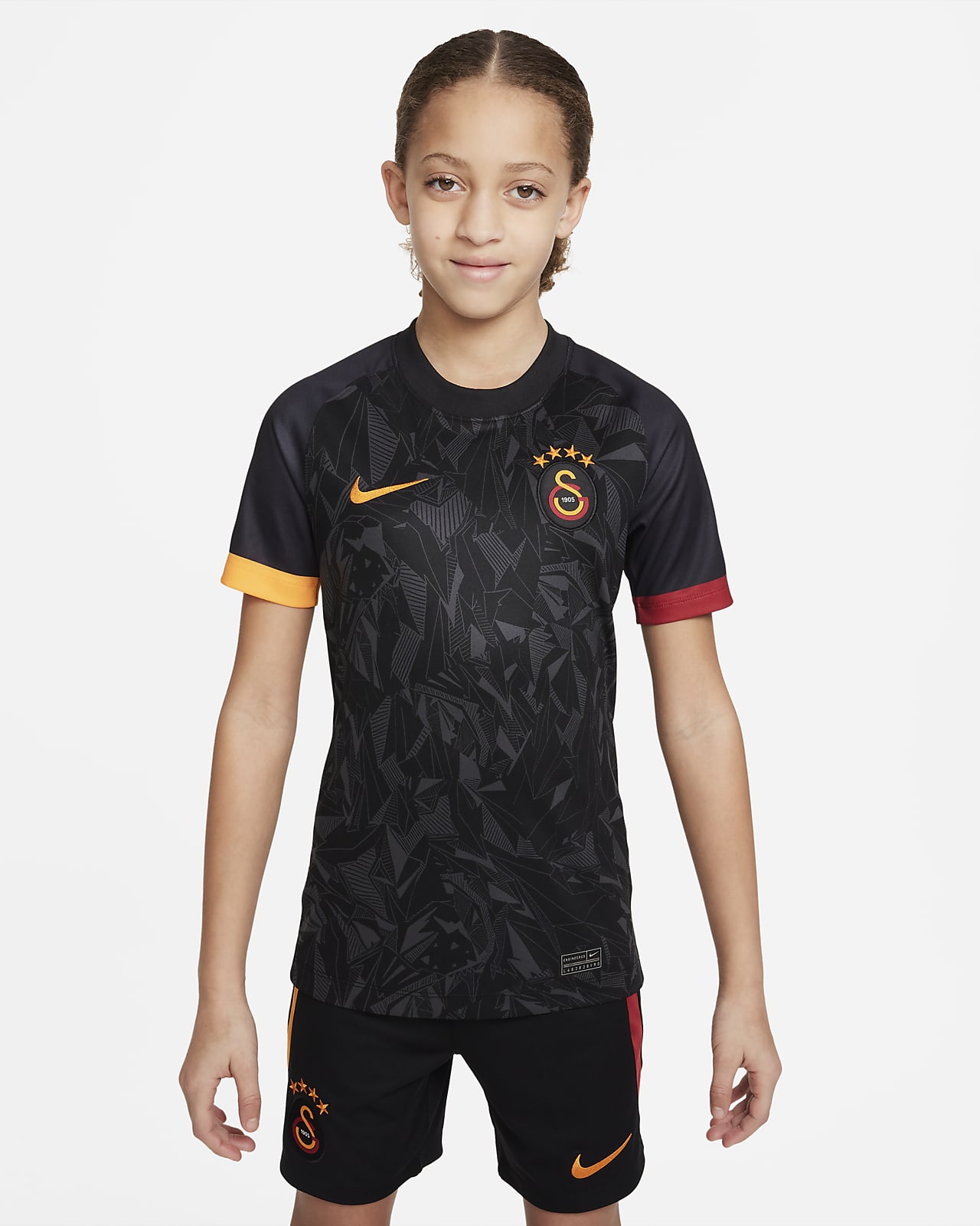 Galatasaray 2022/23 Away Nike Dri-FIT Kurzarm-Fußballoberteil für ältere Kinder