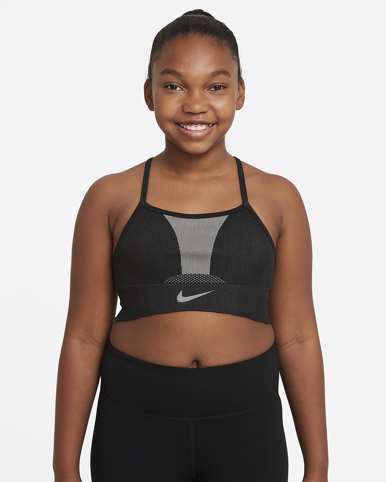 Nike Dri-FIT Indy Big Kids' (Girls') Sports Bra (Extended Size