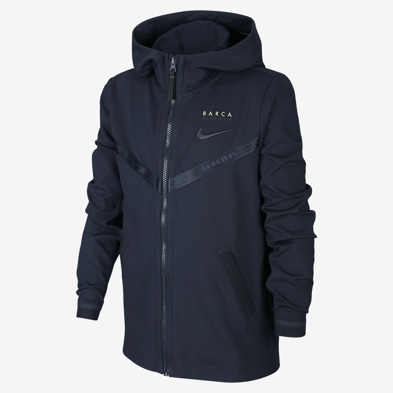 FC Barcelona Tech Pack hettegenser til store barn. Nike NO FC Barcelona Hettegenser