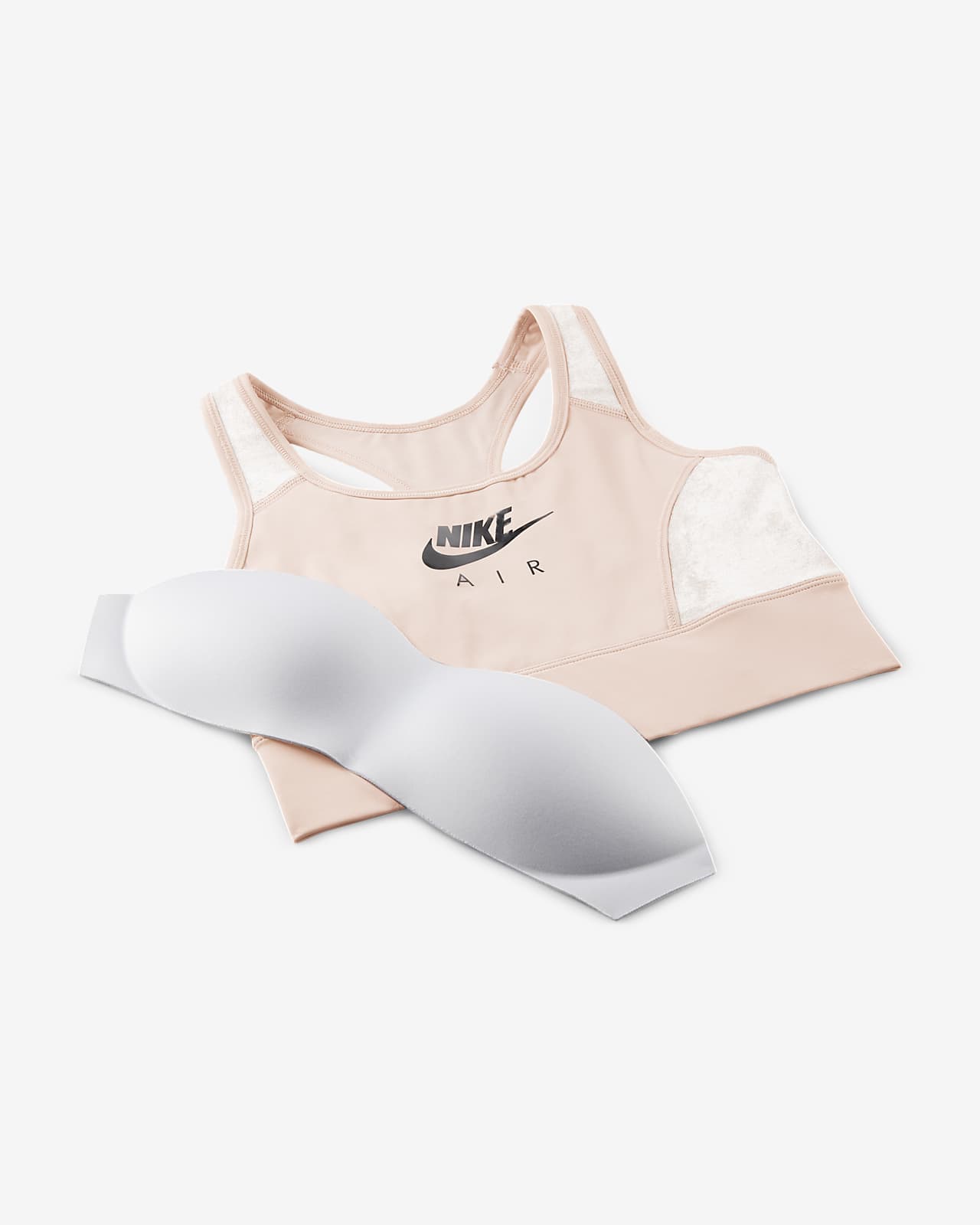 Bra deportivo de velour sin almohadilla de media sujeción para mujer Nike  Air Swoosh