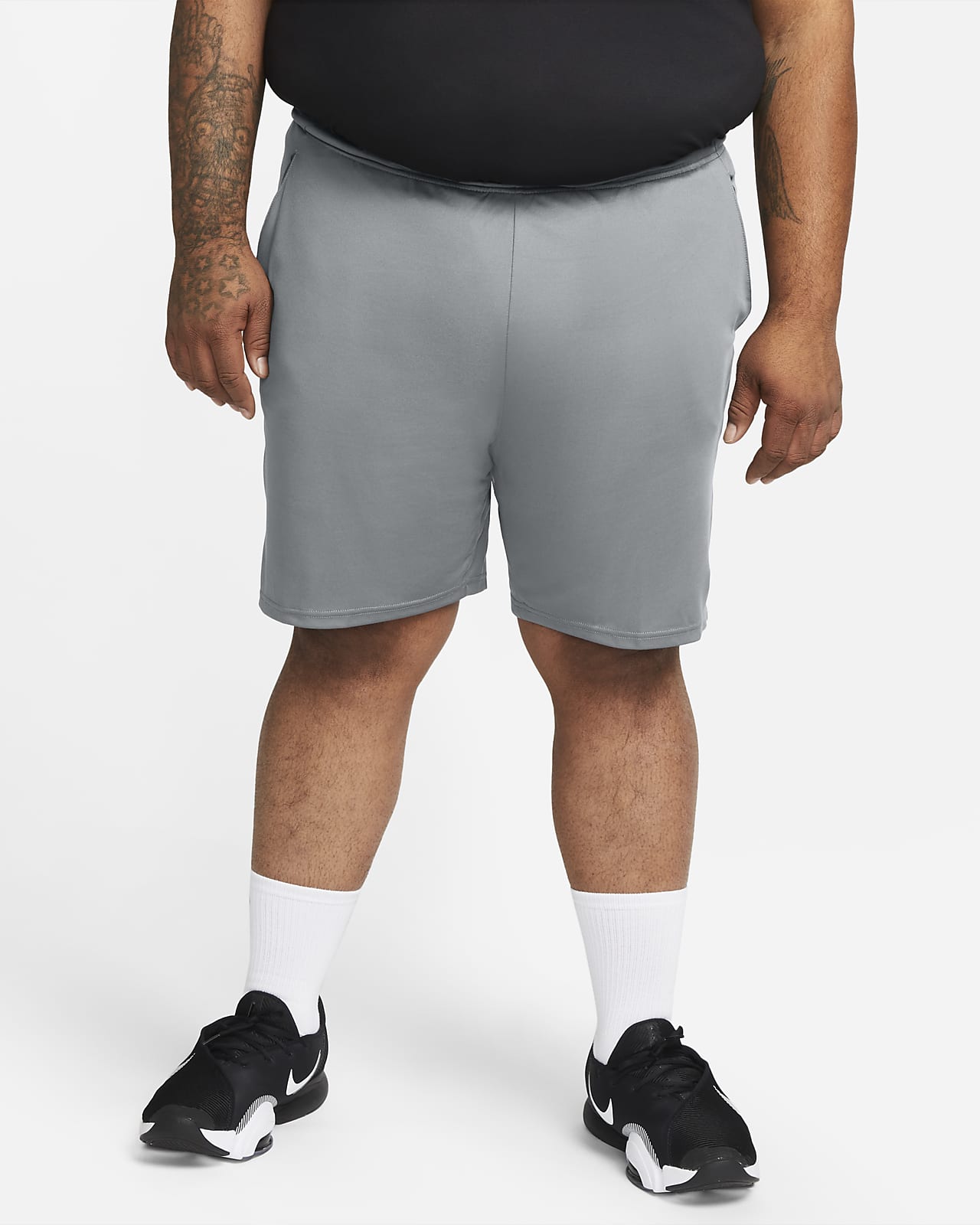 Nike training dry hybrid fleece shorts in top grey