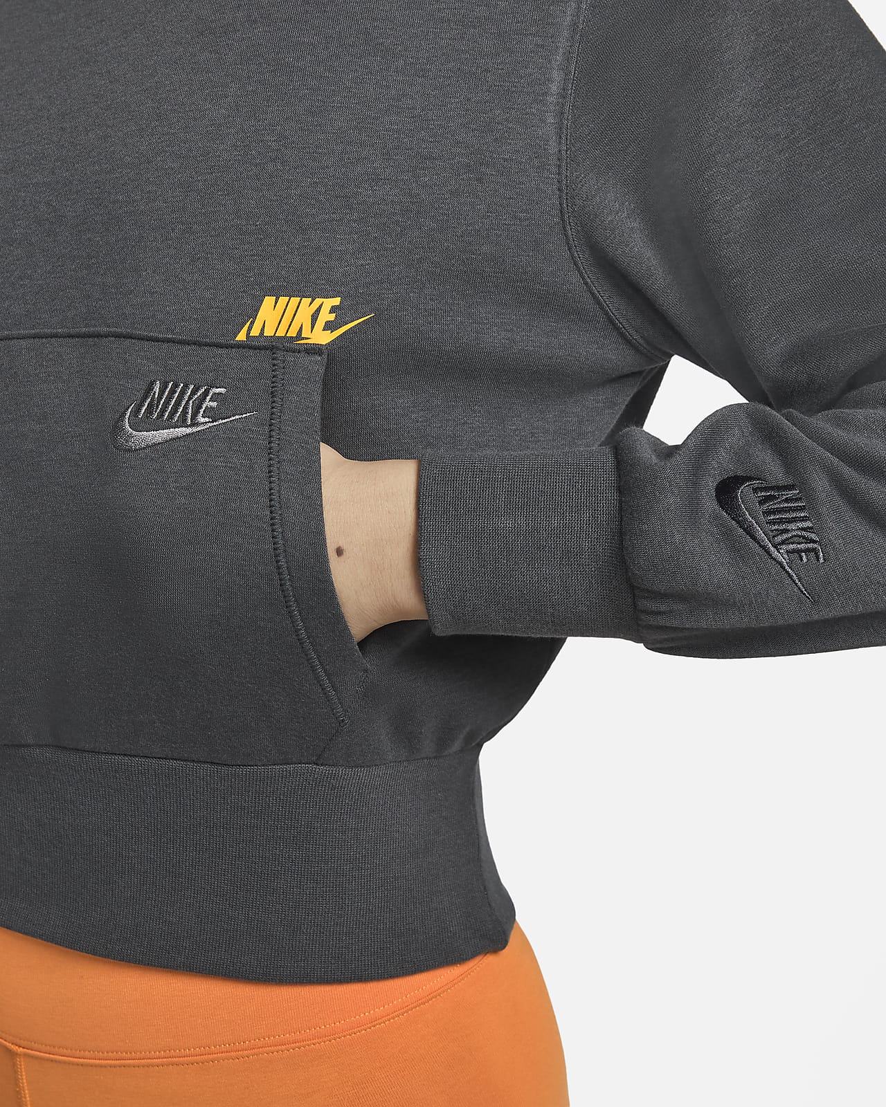 nike women's sportswear heritage fleece sweatshirt