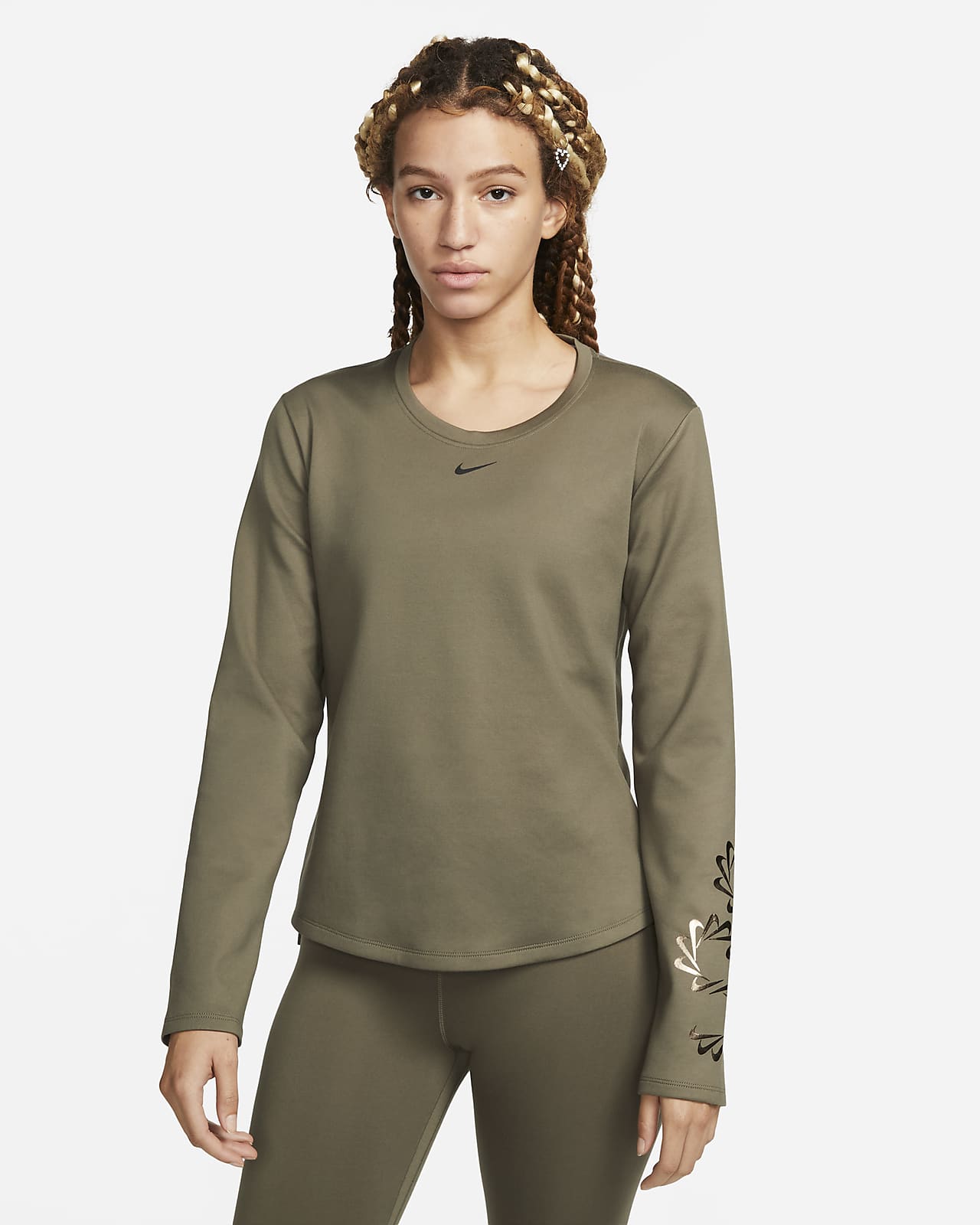 Camisola de manga comprida com grafismo Nike Therma-FIT One para mulher