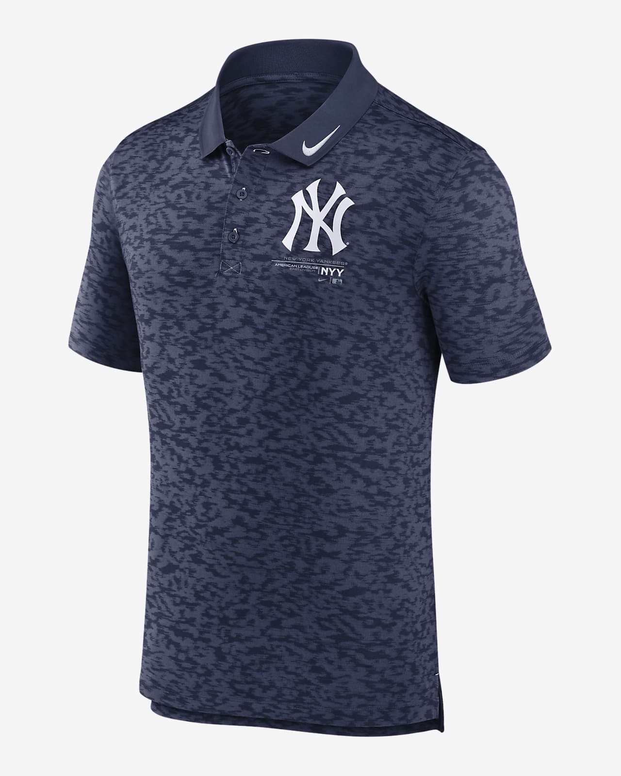 Nike, Shirts, Nike New York Yankees Blue Golf Polo Shirt