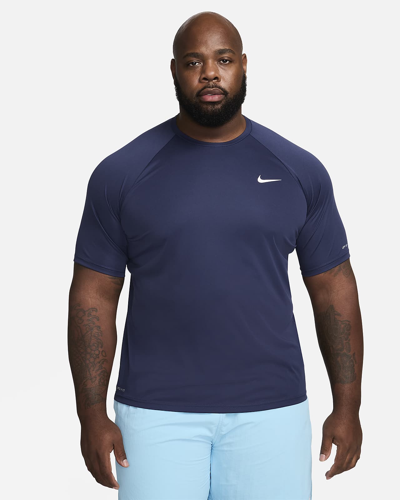 Nike Essential Dri-FIT Men's Short-Sleeve Swim Hydroguard (Extended Size).