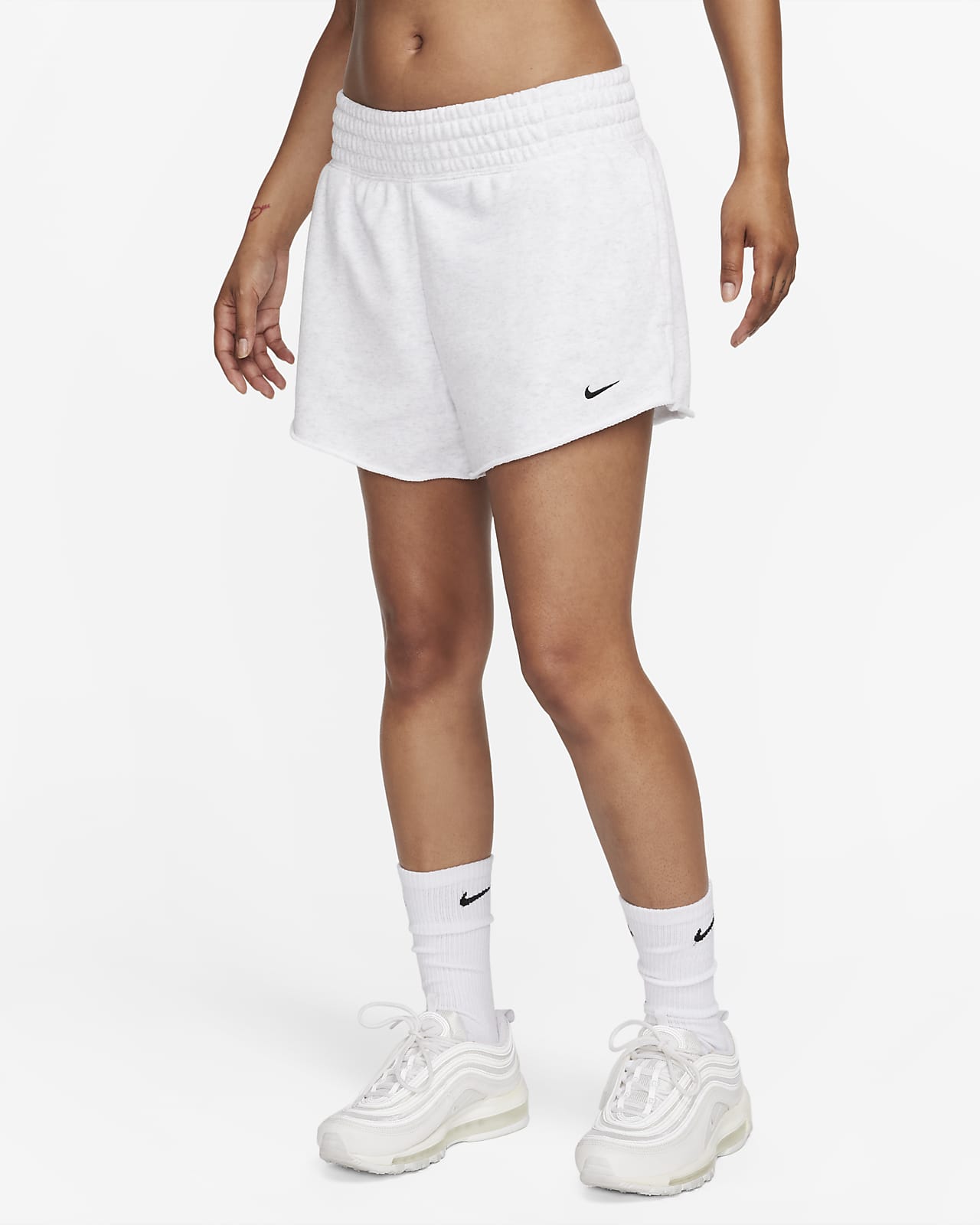Nike Sportswear Women's High-Waisted French Terry Shorts.