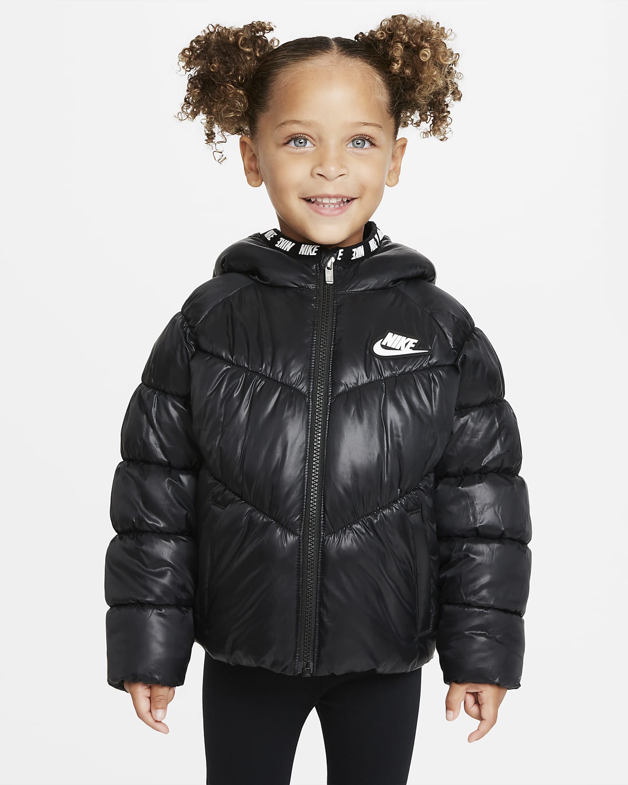 Toddler Black Puffer Jacket | tyello.com