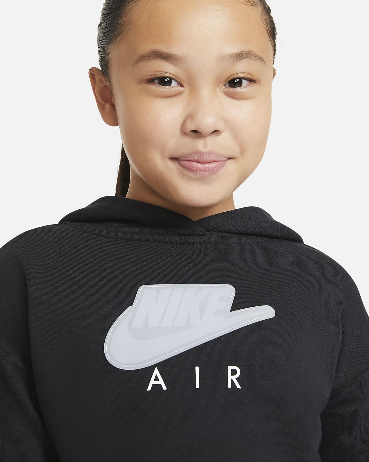 Nike Air Older Kids' (Girls') Cropped French Terry Hoodie. Nike ZA