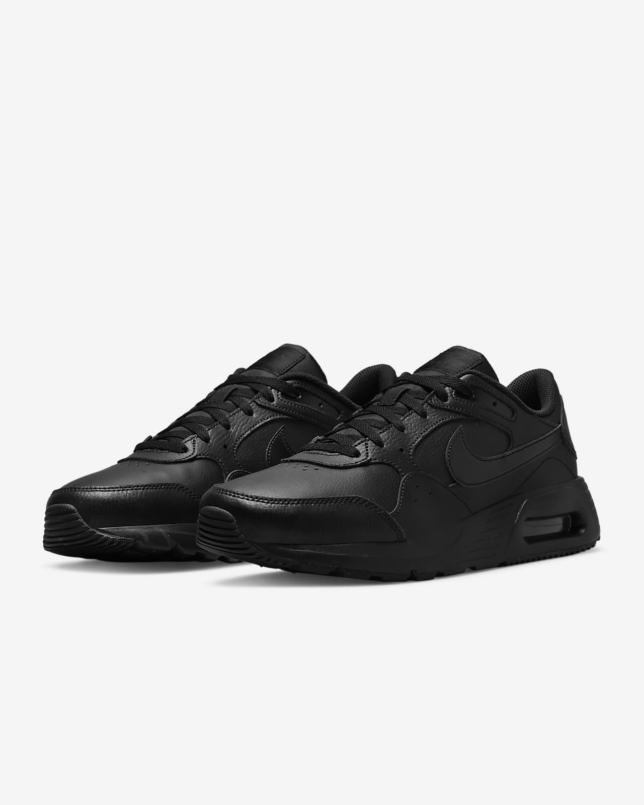 nike air max leather black mens