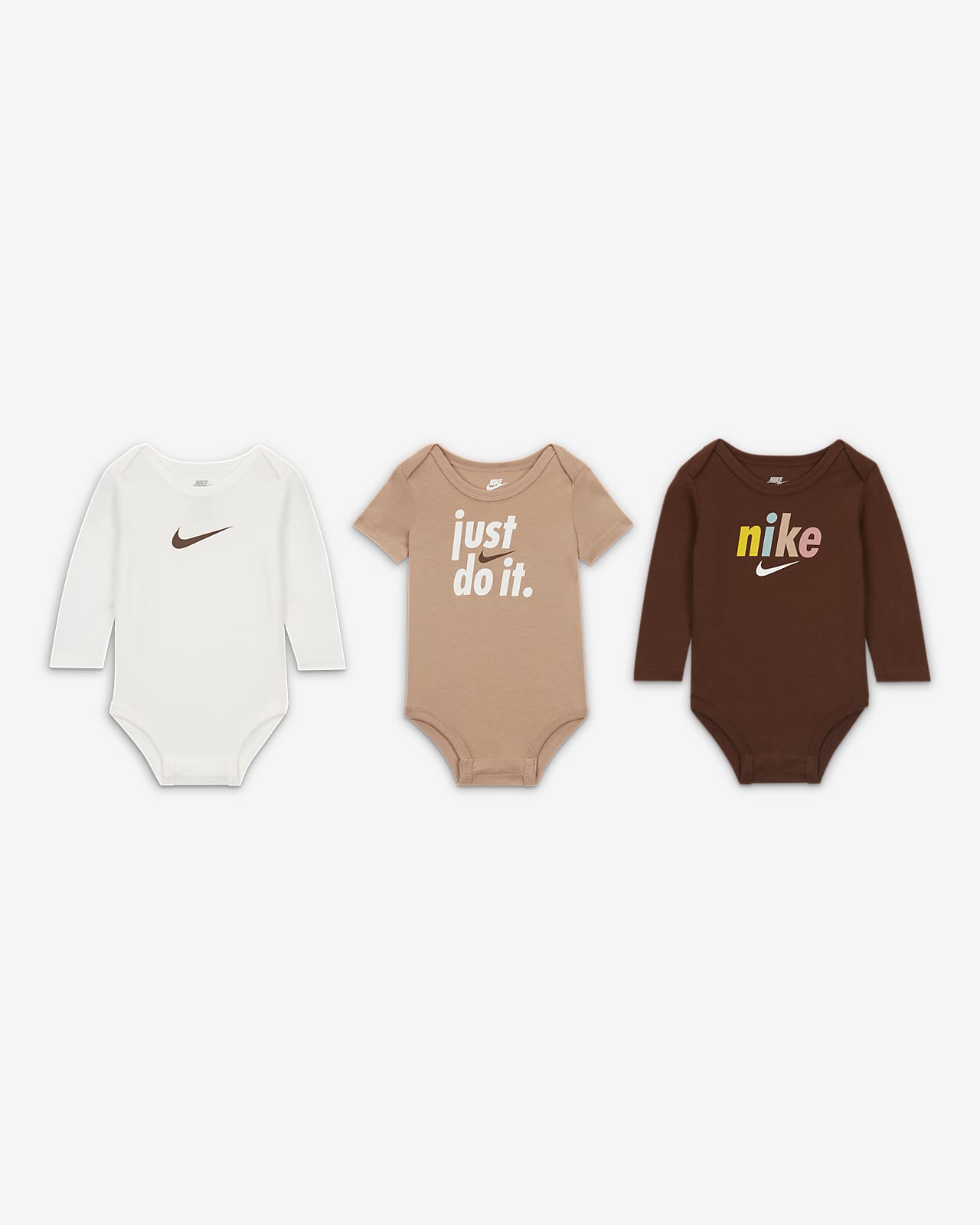 Nike E1D1 3-Pack Bodysuits Baby Bodysuit Pack.