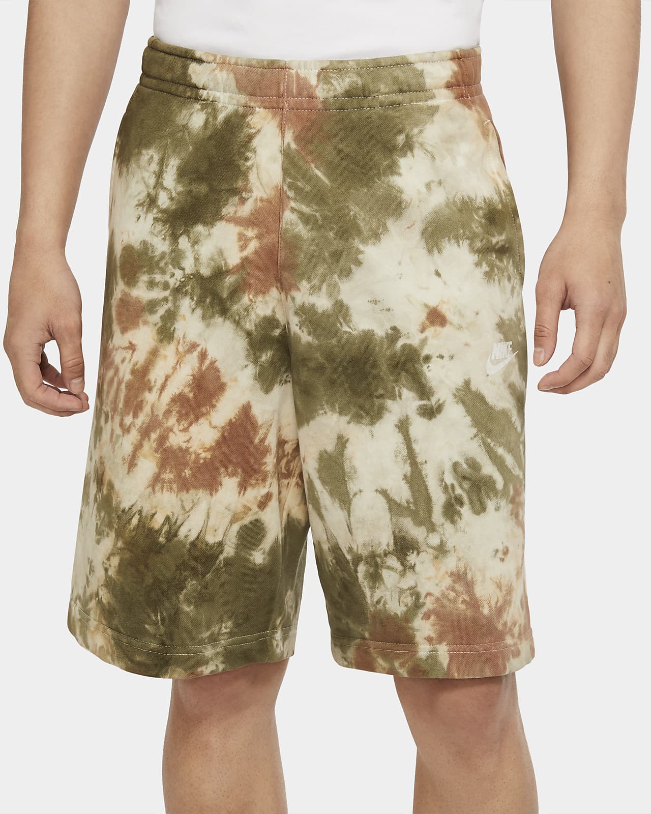 nike french terry shorts yellow