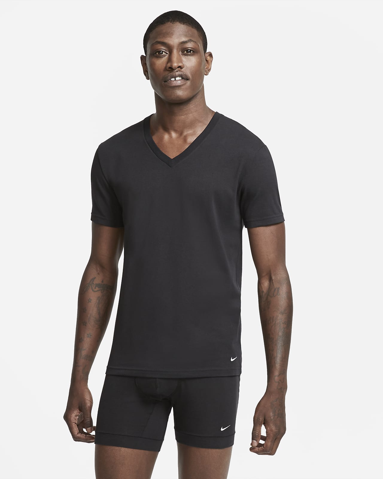 stretch v neck undershirt