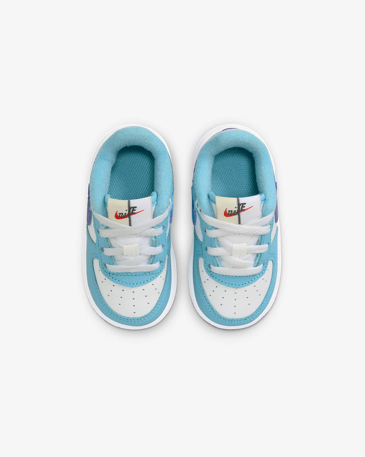 Nike Boys Force 1 LV8 2 - Boys' Toddler Basketball Shoes Light Photo Blue/White Size 4.0