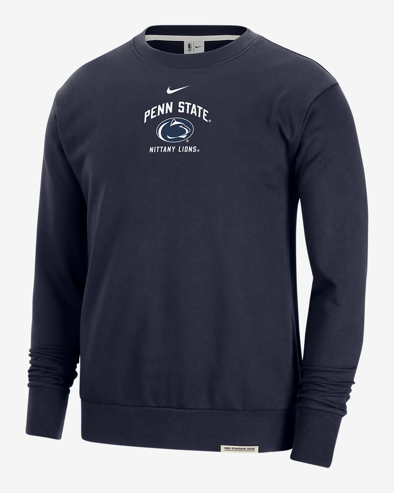 Sudadera de cuello redondo universitaria Nike de tejido Fleece para hombre Penn State Standard Issue