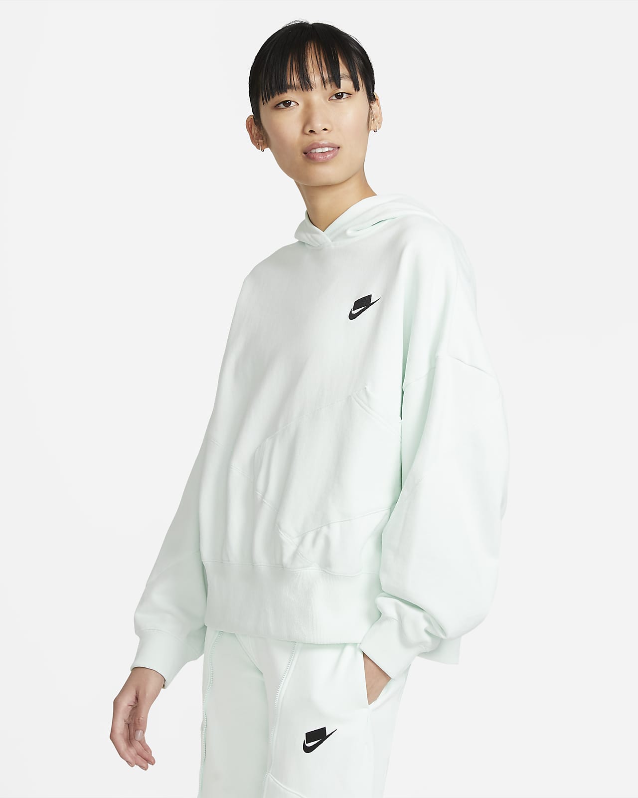 nike sportswear white hoodie