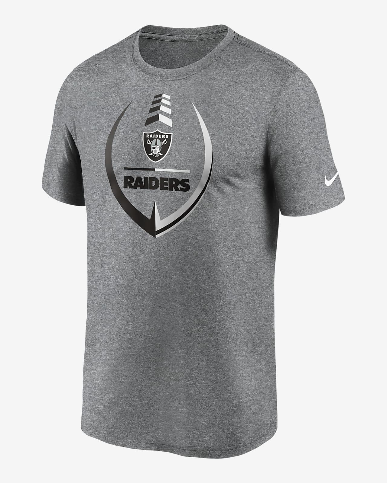 Nike Men's Dri-Fit Icon Legend (NFL Las Vegas Raiders) T-Shirt in Grey, Size: Small | N92206G8D-0ZL