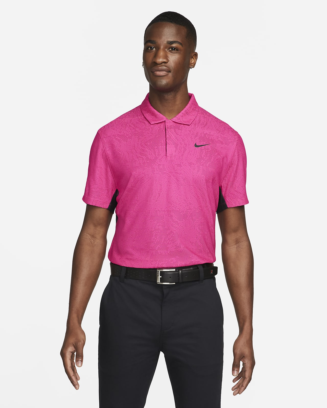 nike pink golf shirt tiger woods