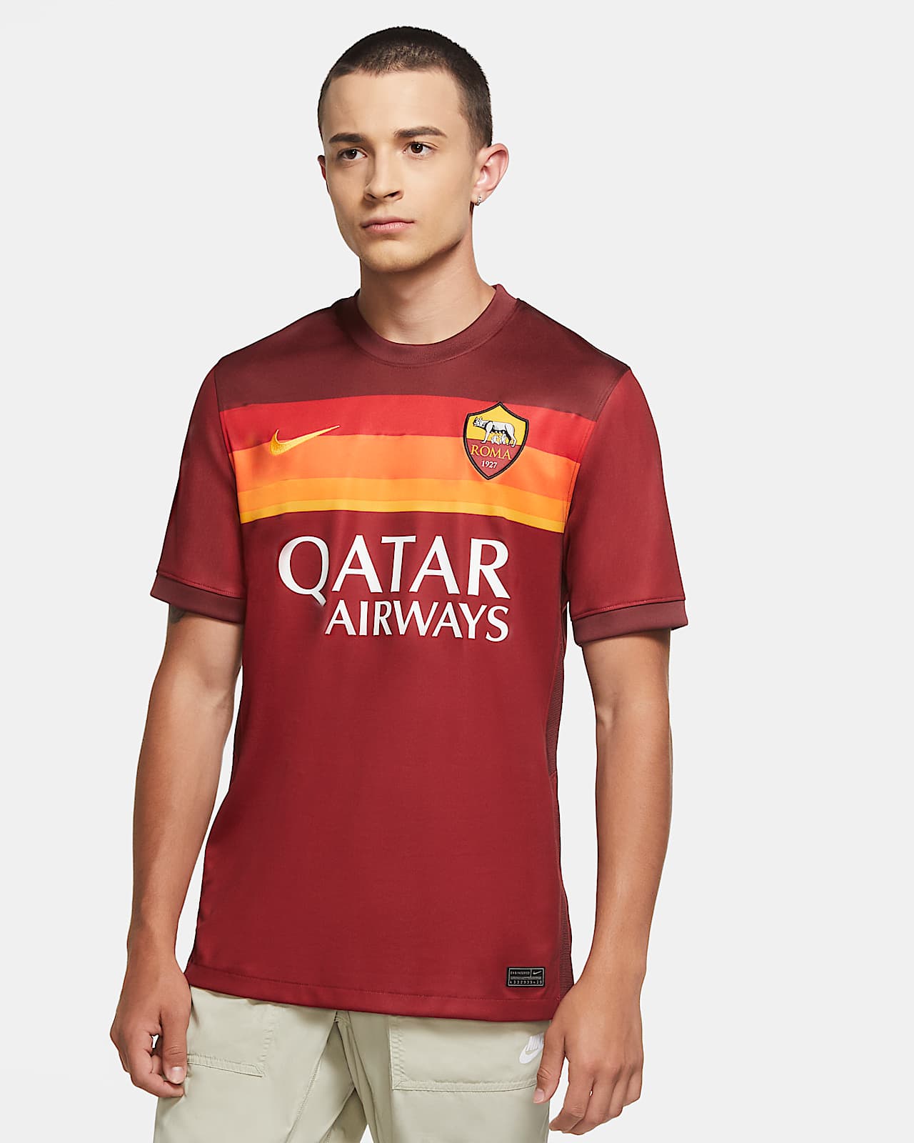 Maillot de football A.S. Roma 2020/21 Stadium Domicile pour Homme. Nike MA