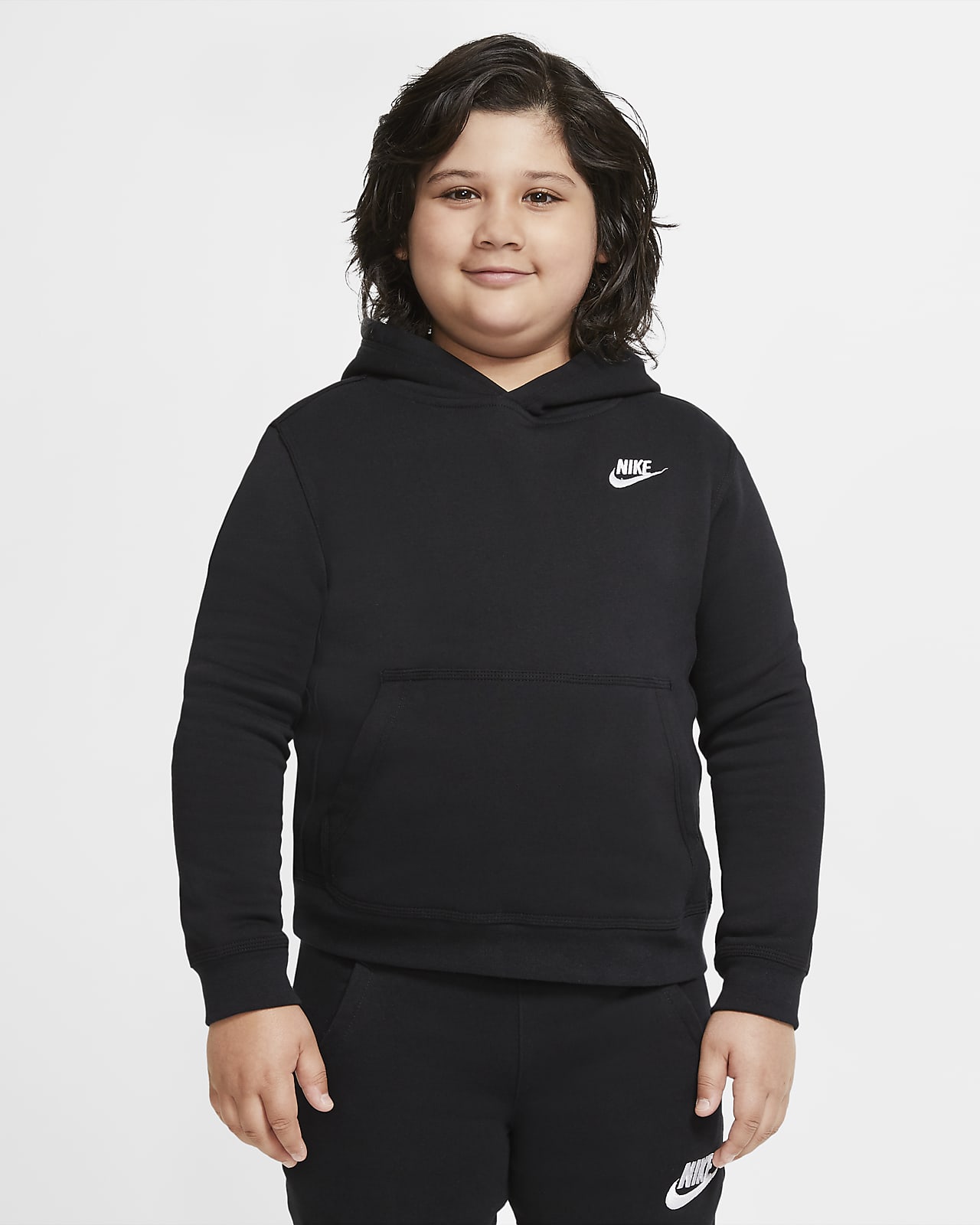 Sudadera con capucha sin cierre para niños talla grande Nike Sportswear  Club Fleece (talla extendida). Nike.com