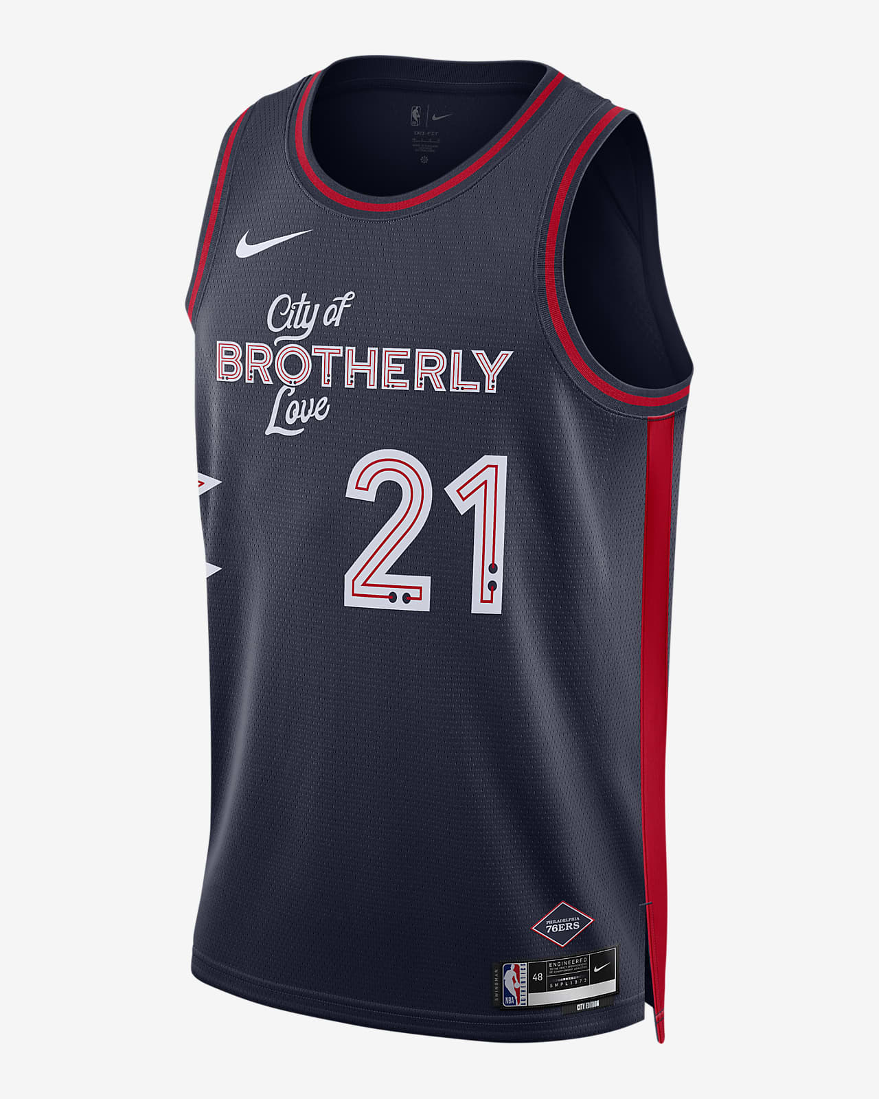 Joel Embiid Philadelphia 76ers City Edition 2023/24 Nike Dri-FIT NBA Swingman Herrentrikot