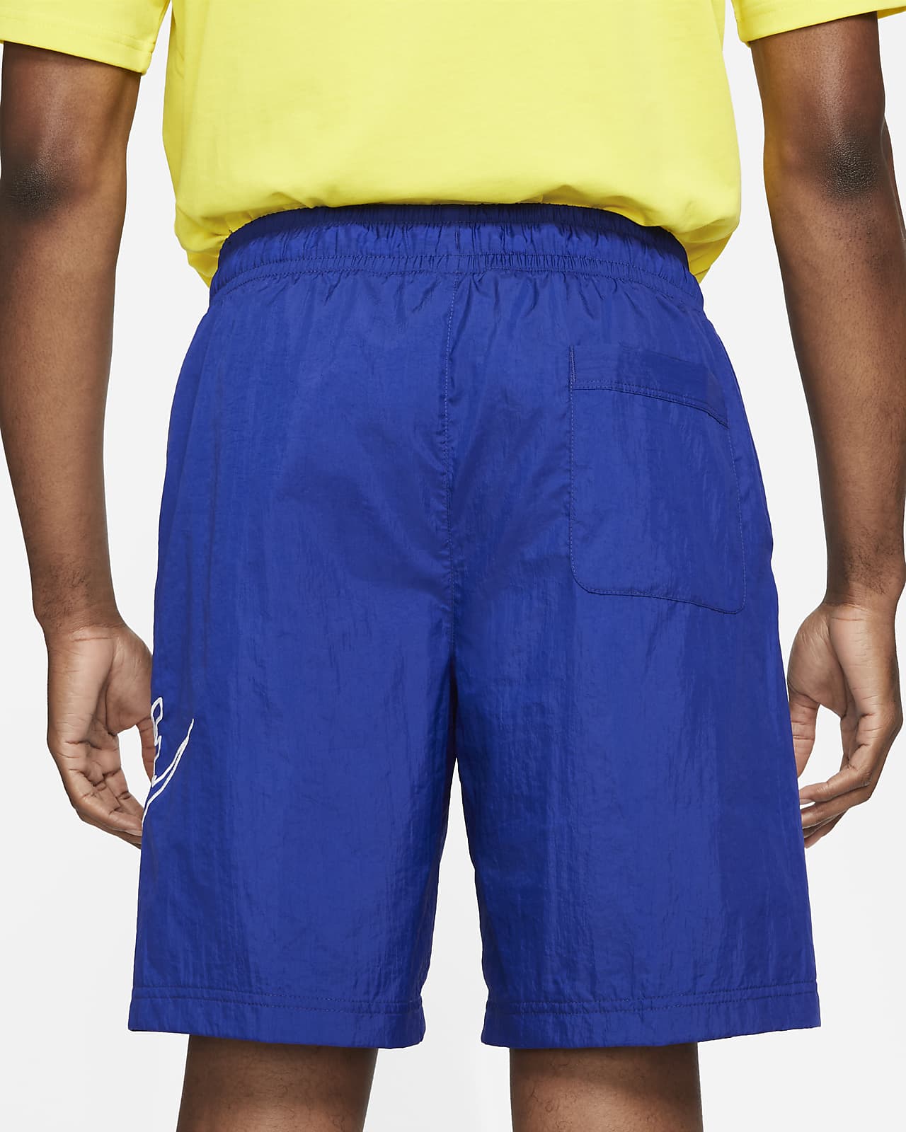 royal blue nike woven shorts