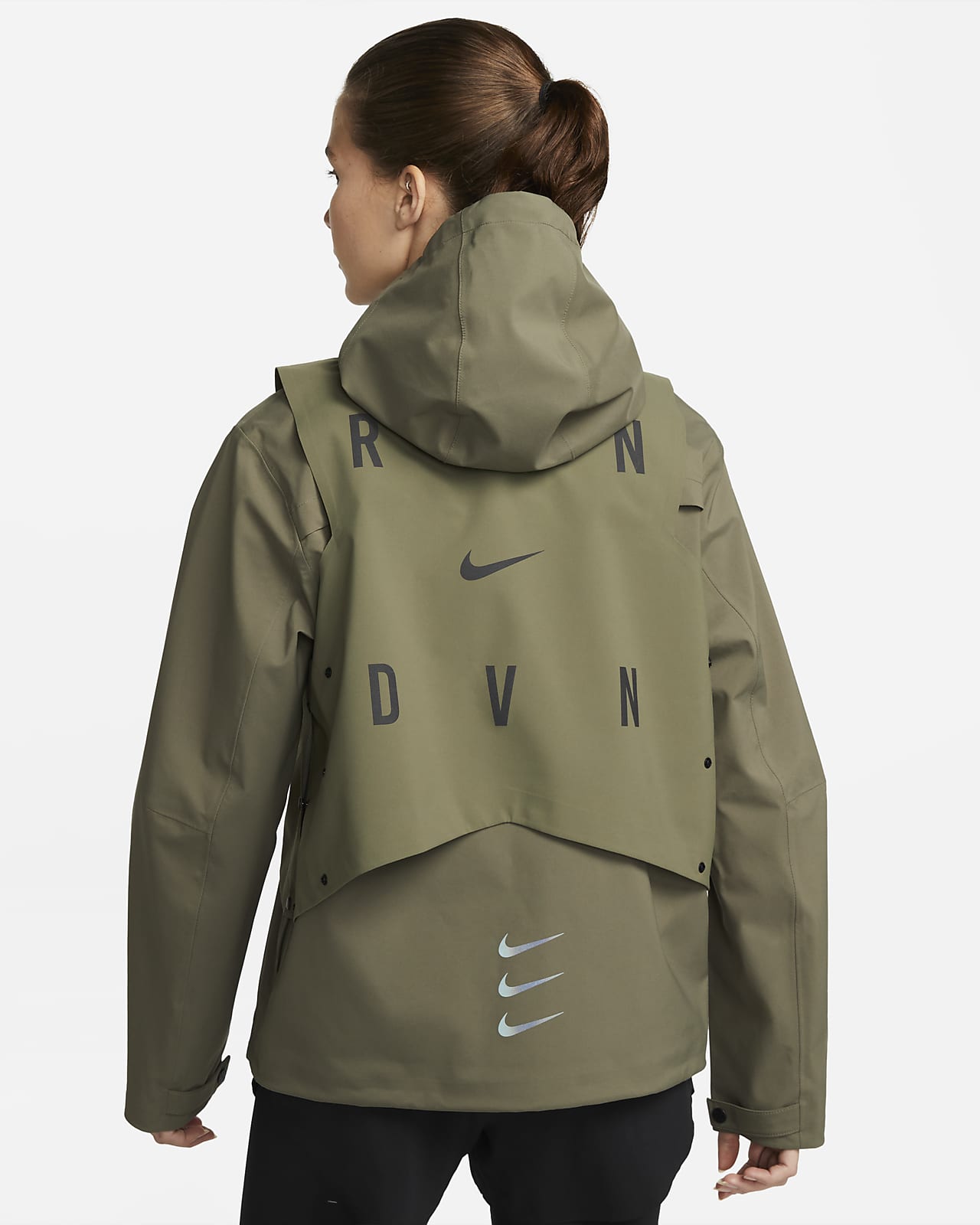 Nike Storm-FIT Run Division Chaqueta con capucha con completa - Mujer. Nike
