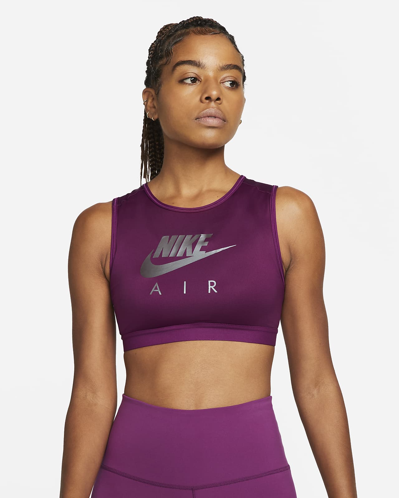 Nike Air Dri-FIT Swoosh Women's Medium-Support High-Neck Sports Bra ...