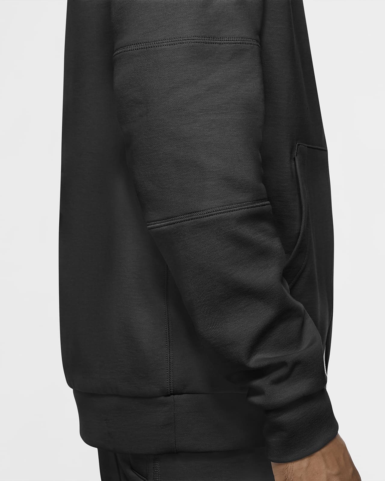 nike men's full zip black hoodie