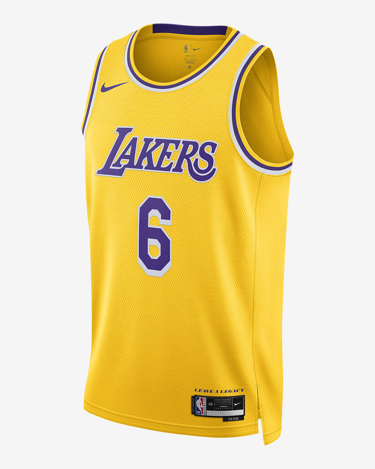 Jersey Nike Dri-FIT de la NBA Swingman para hombre Los Angeles Lakers Icon Edition 2022/23