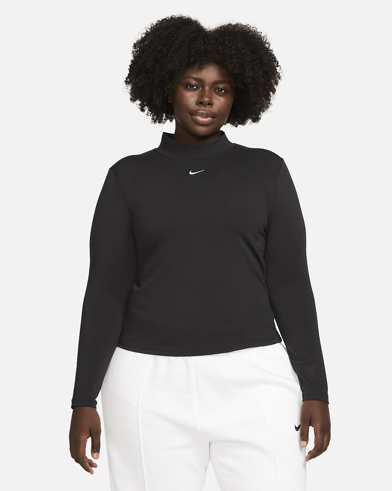 Женская футболка с воротником-стойкой и длинным рукавом Nike Sportswear Collection Essentials
